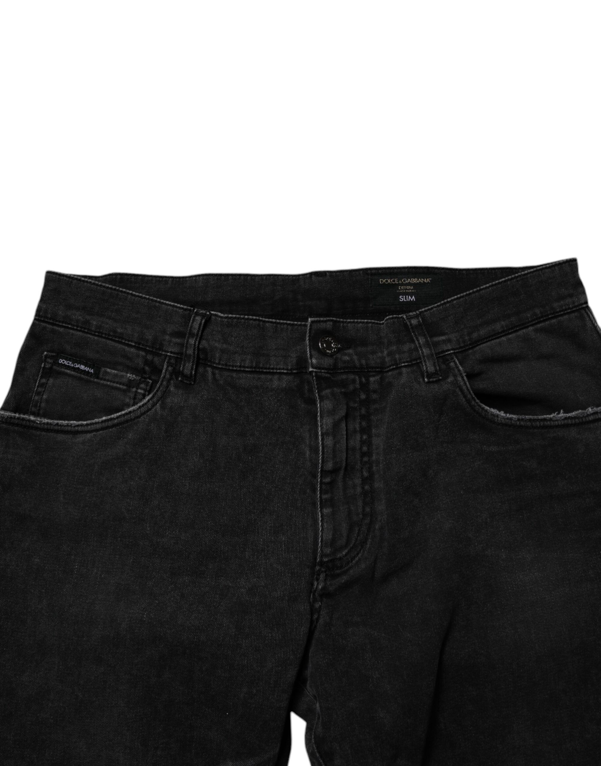 Light Leaf Cotton Classic Men Denim Men's Jeans - Dolce & Gabbana - Modalova