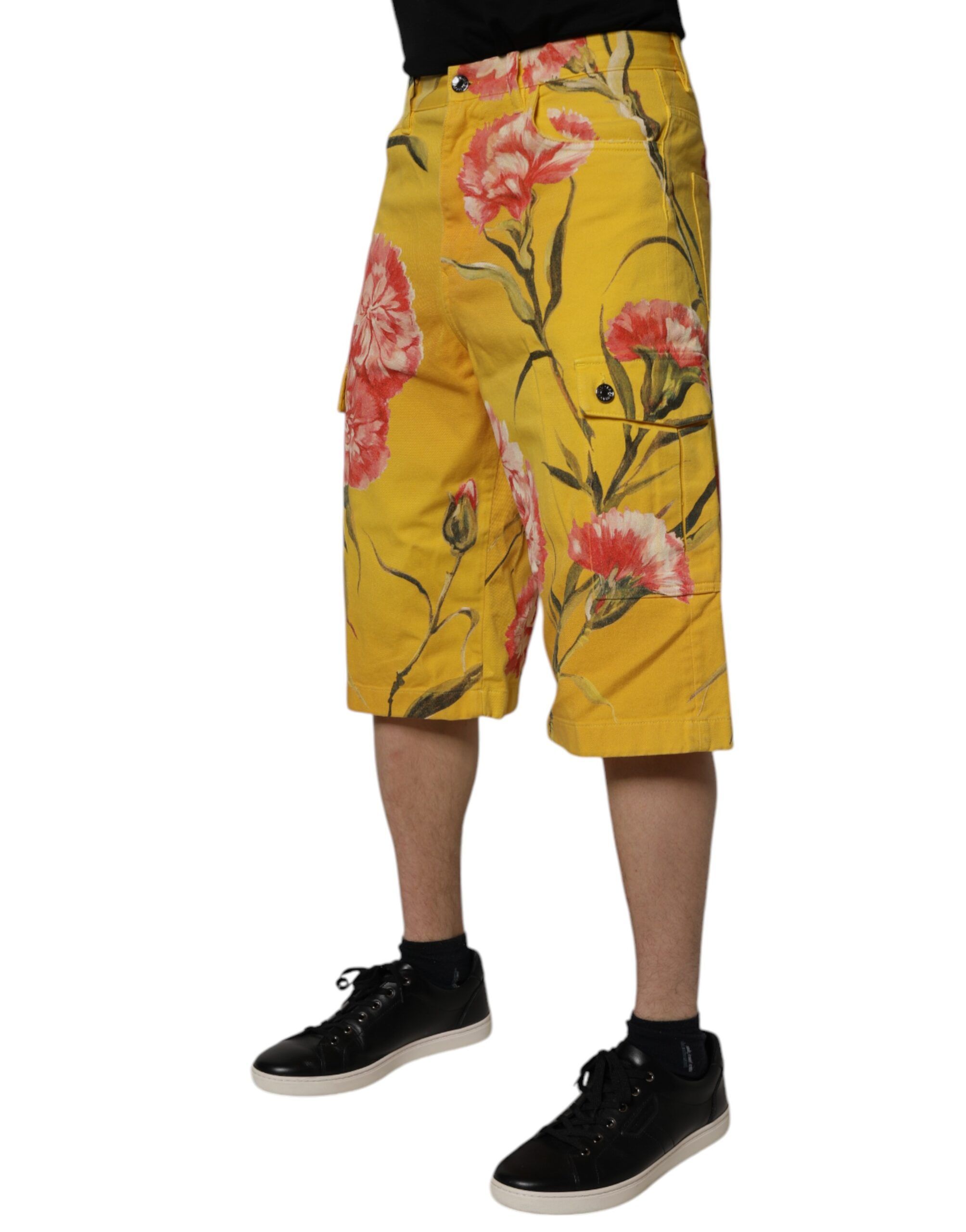 Floral Cargo Denim Men Bermuda Men's Shorts - Dolce & Gabbana - Modalova