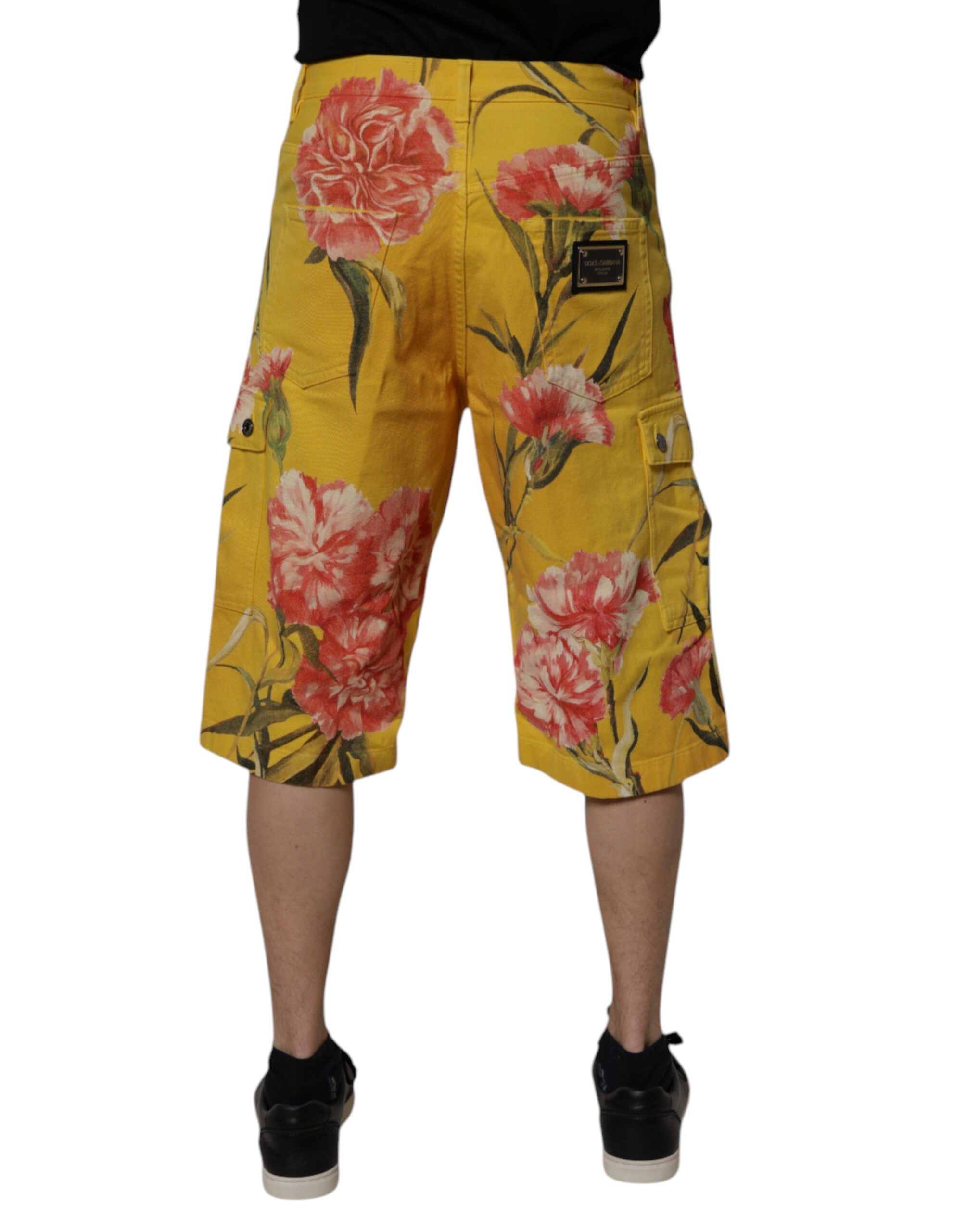 Floral Cargo Denim Men Bermuda Men's Shorts - Dolce & Gabbana - Modalova