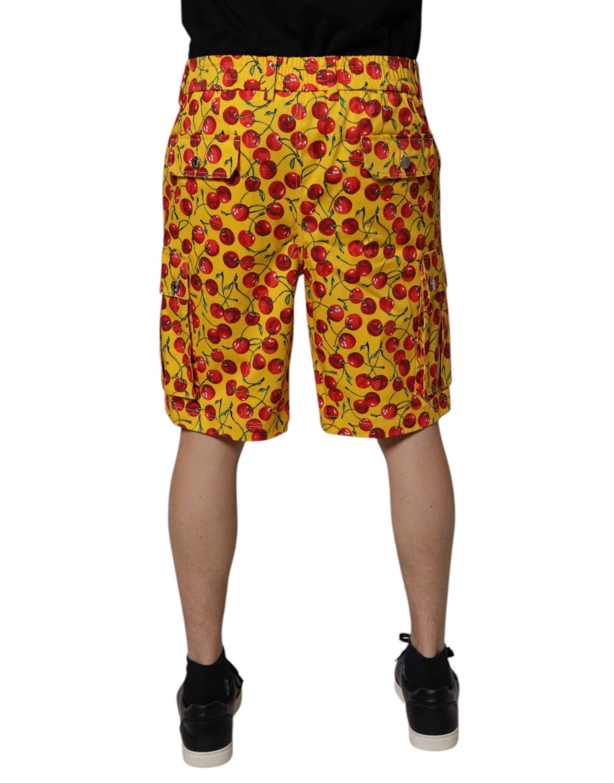 Cherry Print Cotton Men Bermuda Men's Shorts - Dolce & Gabbana - Modalova