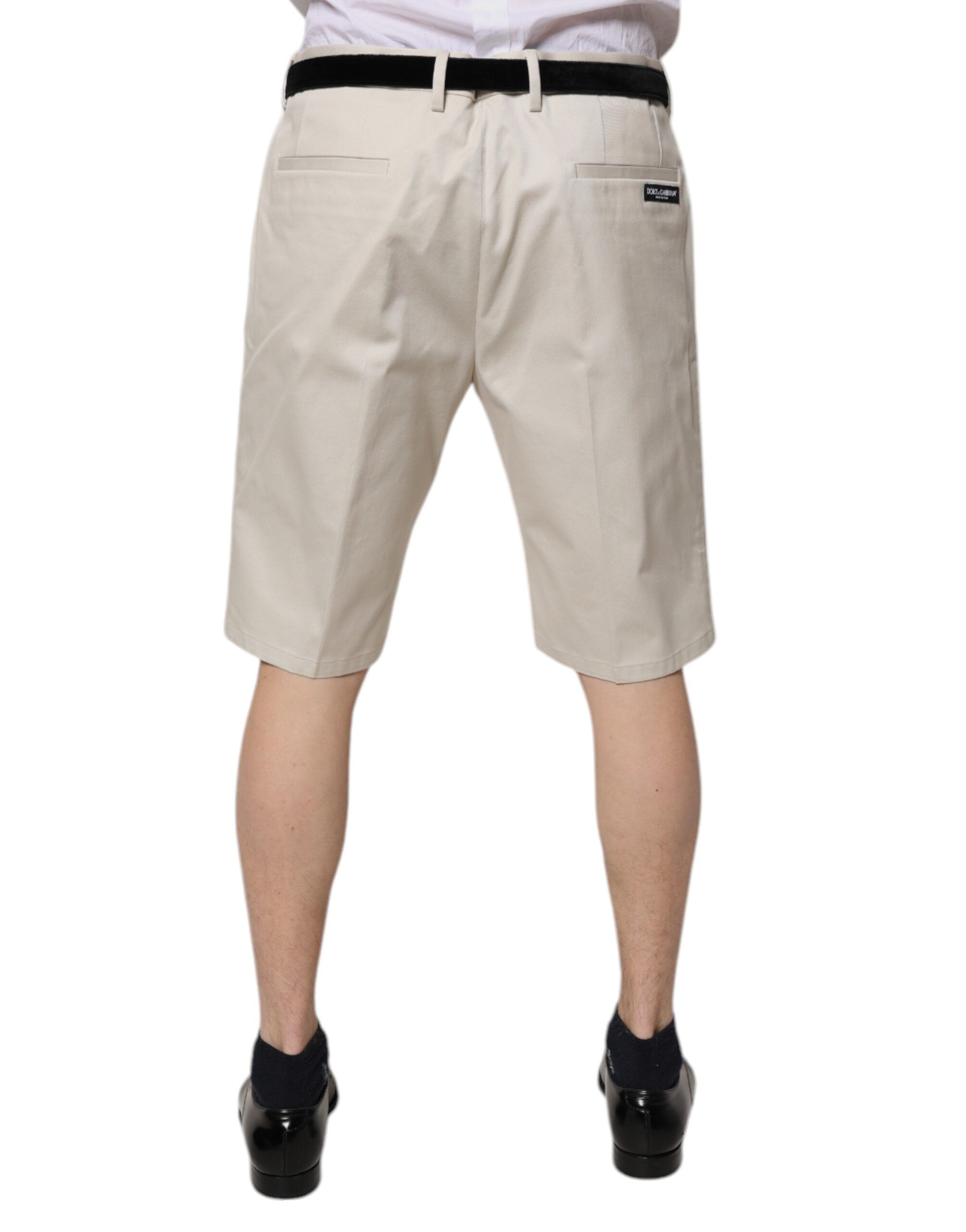 Cotton Stretch Mid Waist Bermuda Men's Shorts - Dolce & Gabbana - Modalova