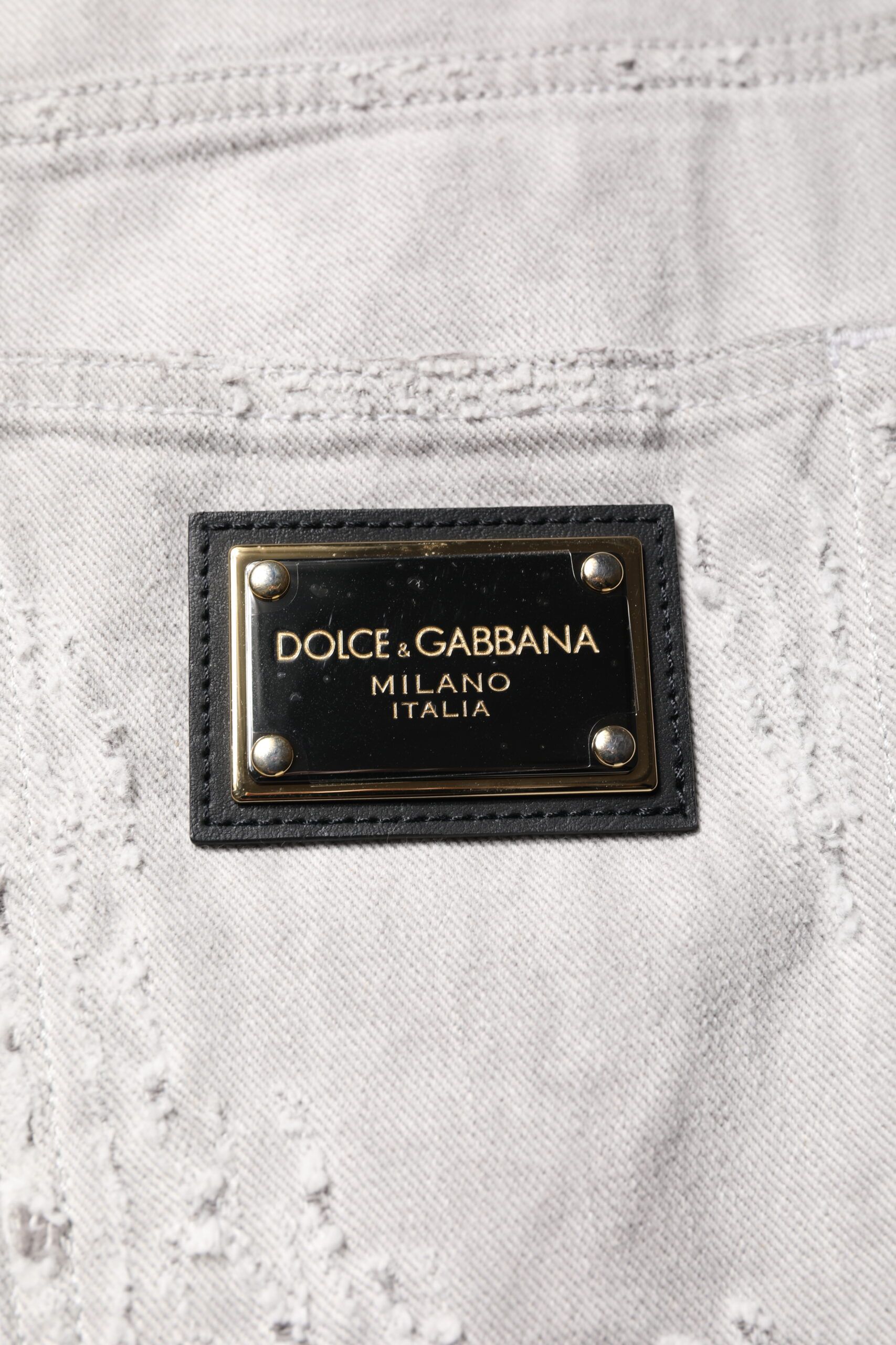 Light Tattered Men Denim Bermuda Men's Shorts - Dolce & Gabbana - Modalova