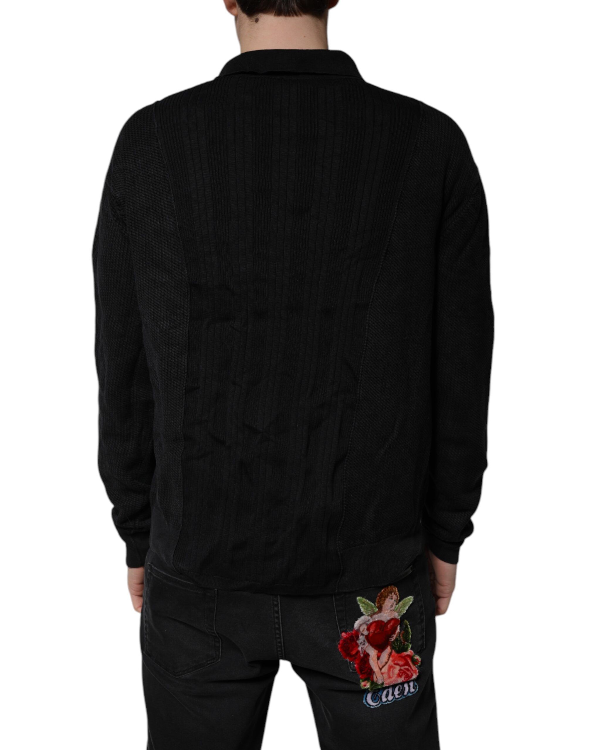 Heraldic Silk Buttoned Pullover Men's Sweater (Pre-Owned) - Dolce & Gabbana - Modalova
