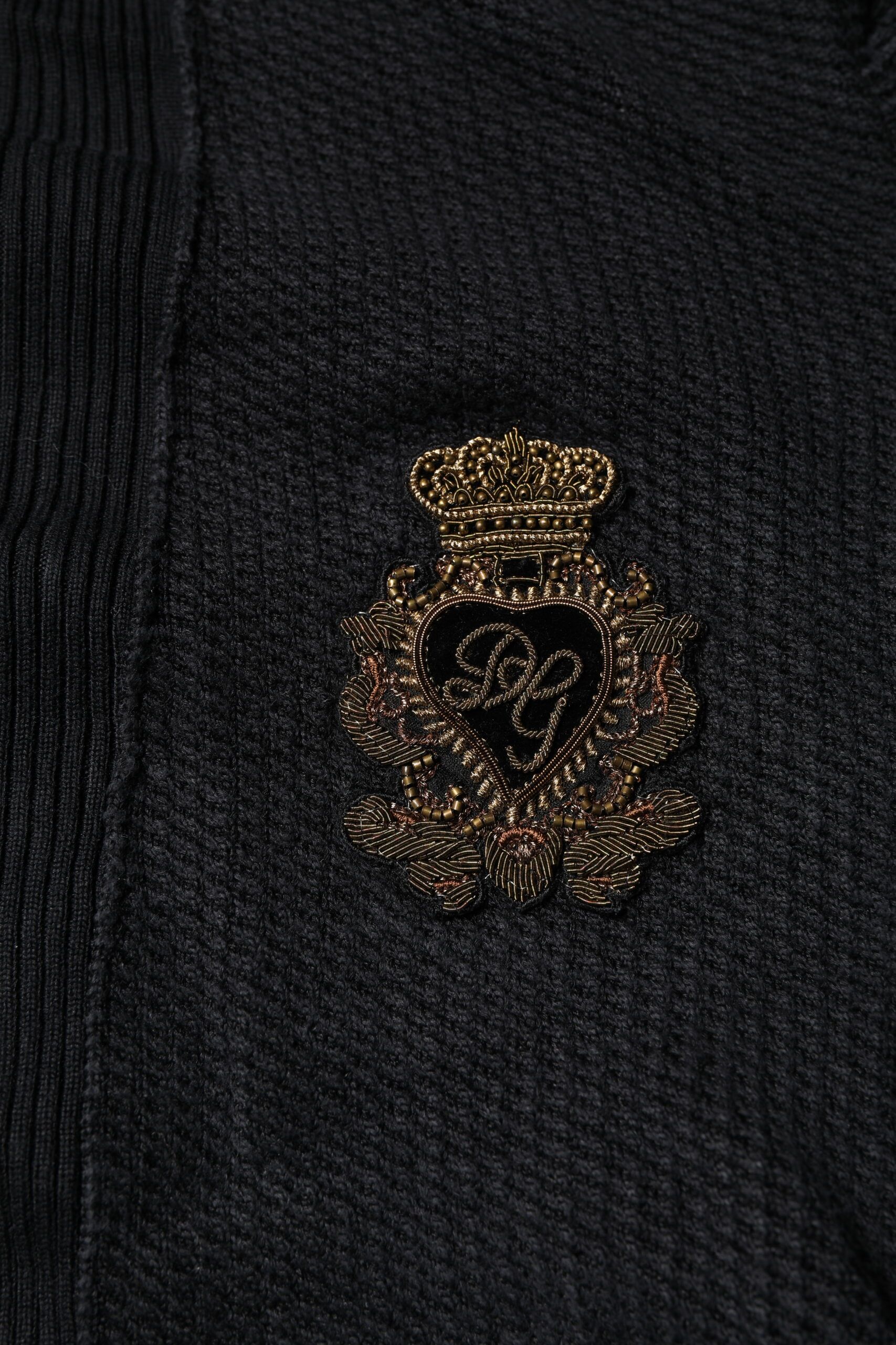 Heraldic Silk Buttoned Pullover Men's Sweater (Pre-Owned) - Dolce & Gabbana - Modalova
