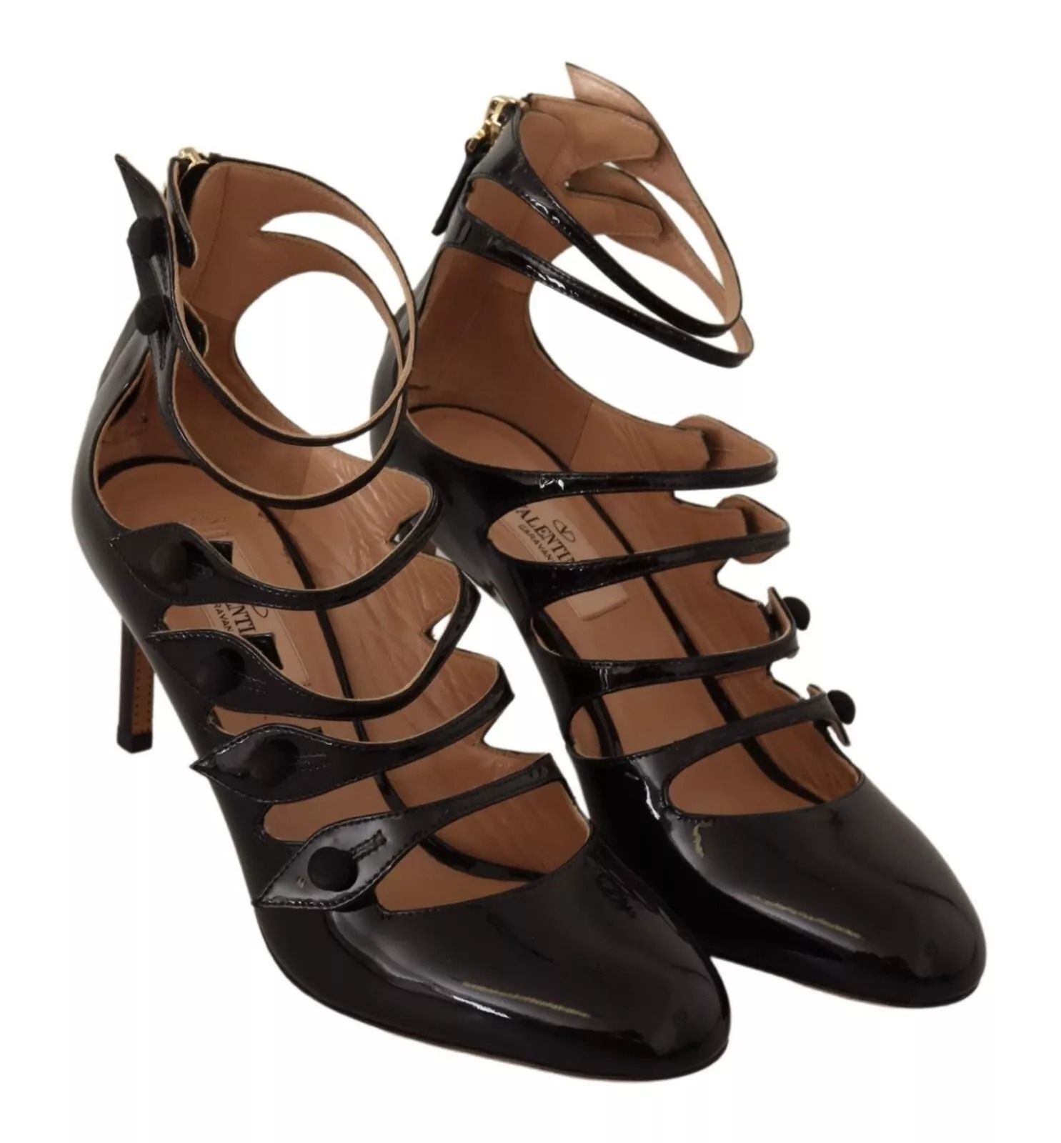 Multi Strap Leather Mid Heels Pumps Women's Shoes (Pre-Owned) - Red Valentino - Modalova