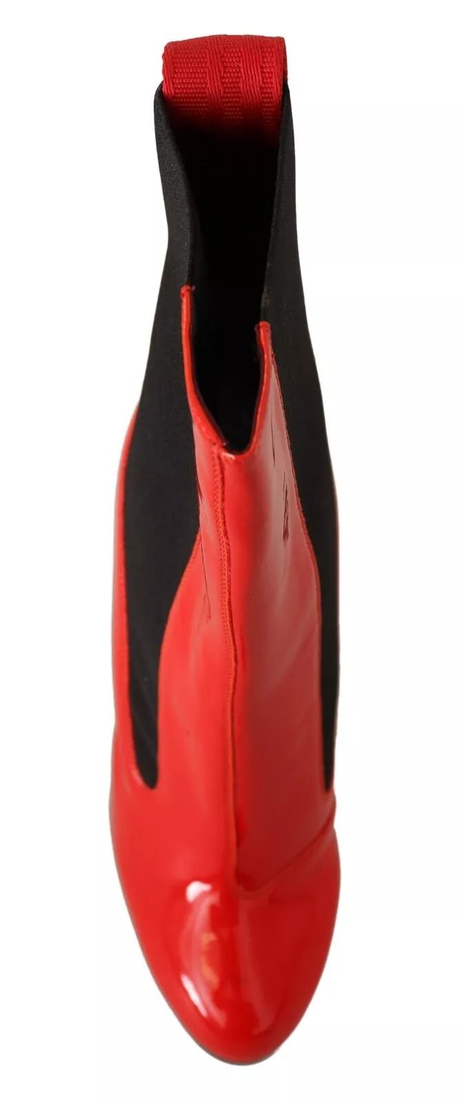 Red Leather Black Fabric Logo Heel Ankle Boots Women's Shoes (Pre-Owned) - GCDS - Modalova