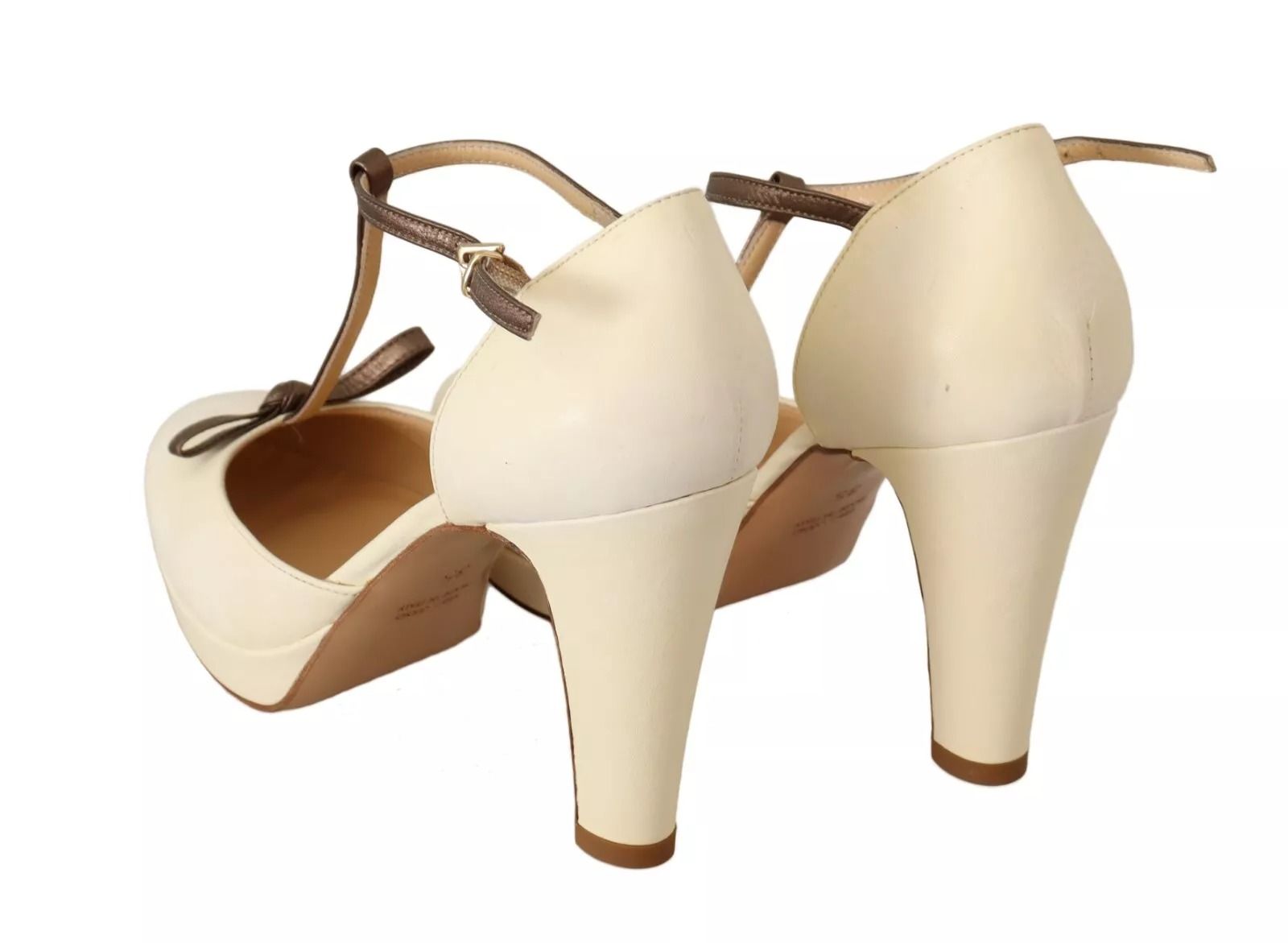 Leather T-Strap Heels Sandals Women's Shoes (Pre-Owned) - SERGIO LEVANTESI - Modalova