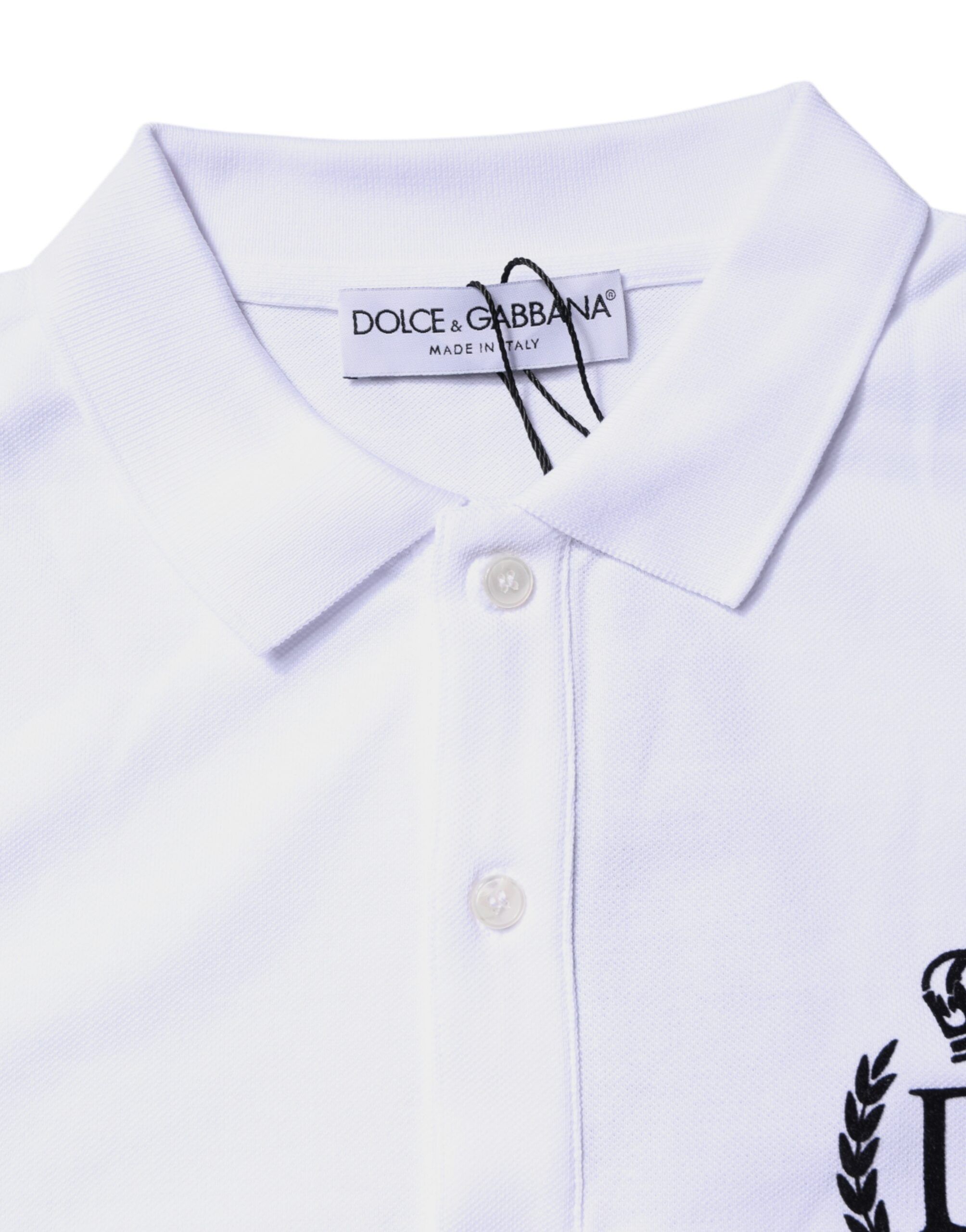 Cotton Crown Collared Men Polo Men's T-shirt - Dolce & Gabbana - Modalova