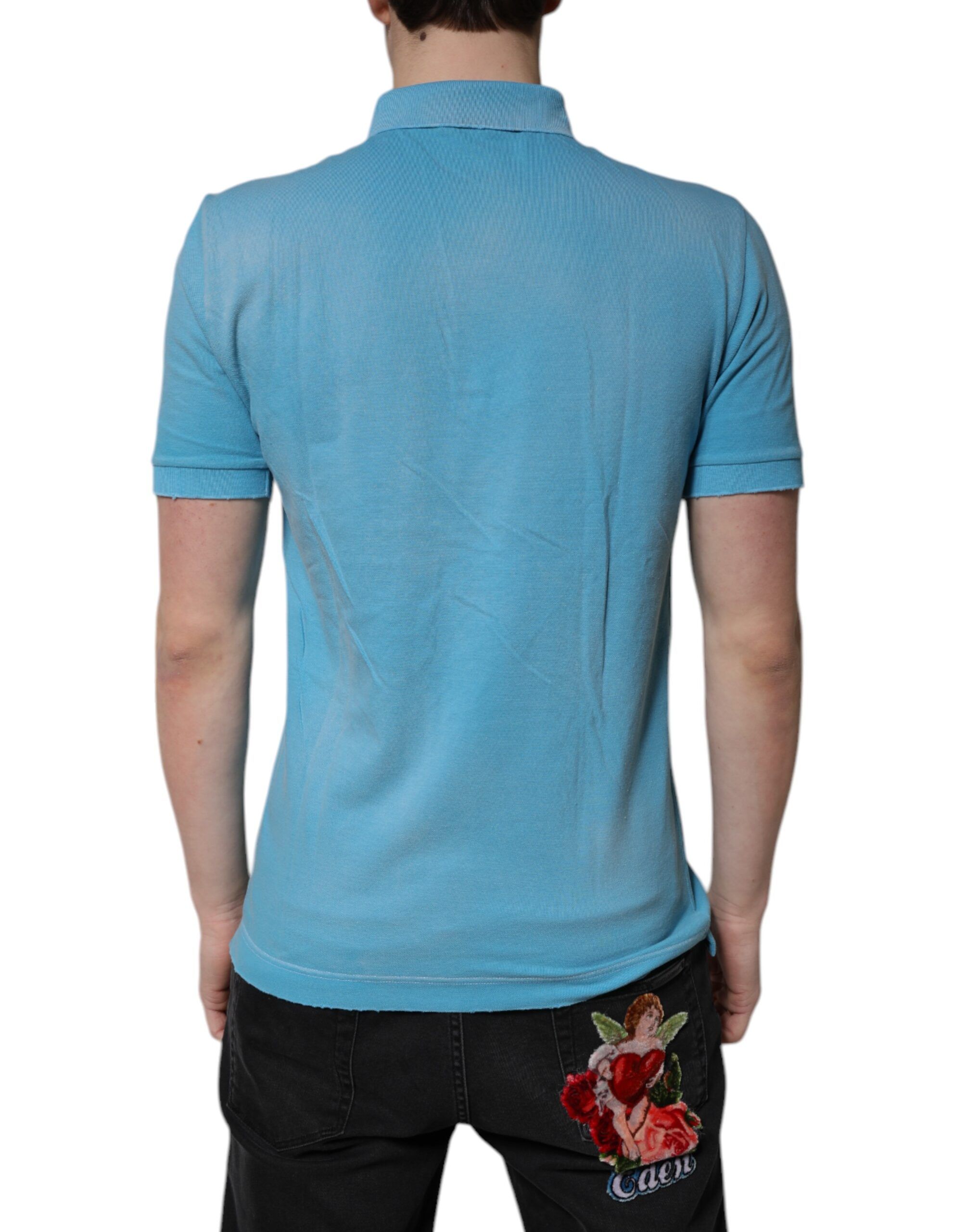 Cotton Crown Collared Men Polo Men's T-shirt (Pre-Owned) - Dolce & Gabbana - Modalova