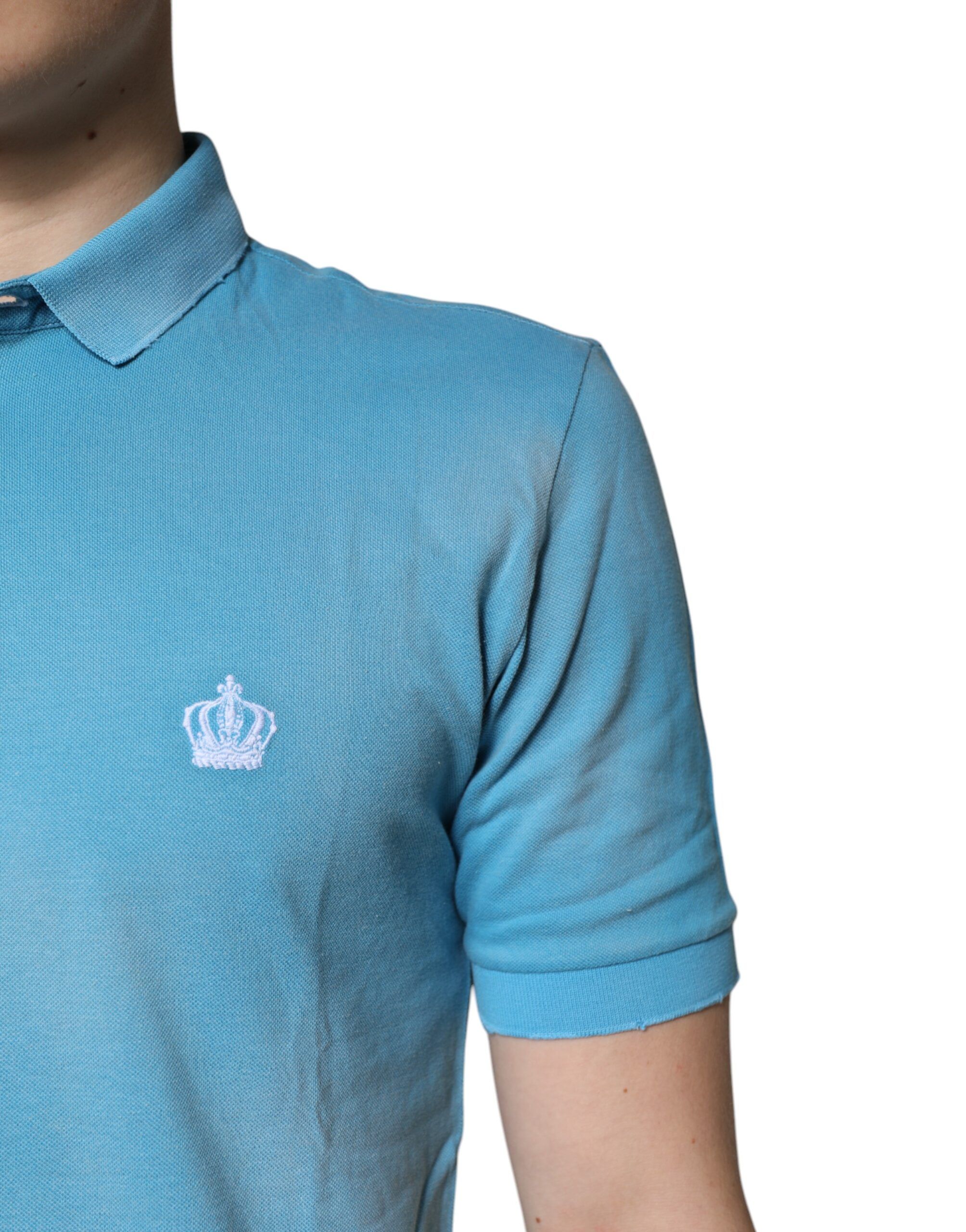 Cotton Crown Collared Men Polo Men's T-shirt (Pre-Owned) - Dolce & Gabbana - Modalova