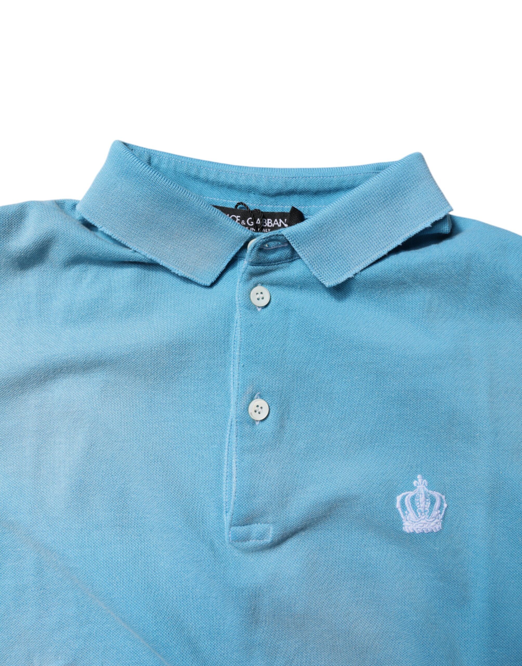 Cotton Crown Collared Men Polo Men's T-shirt (Pre-Owned) - Dolce & Gabbana - Modalova