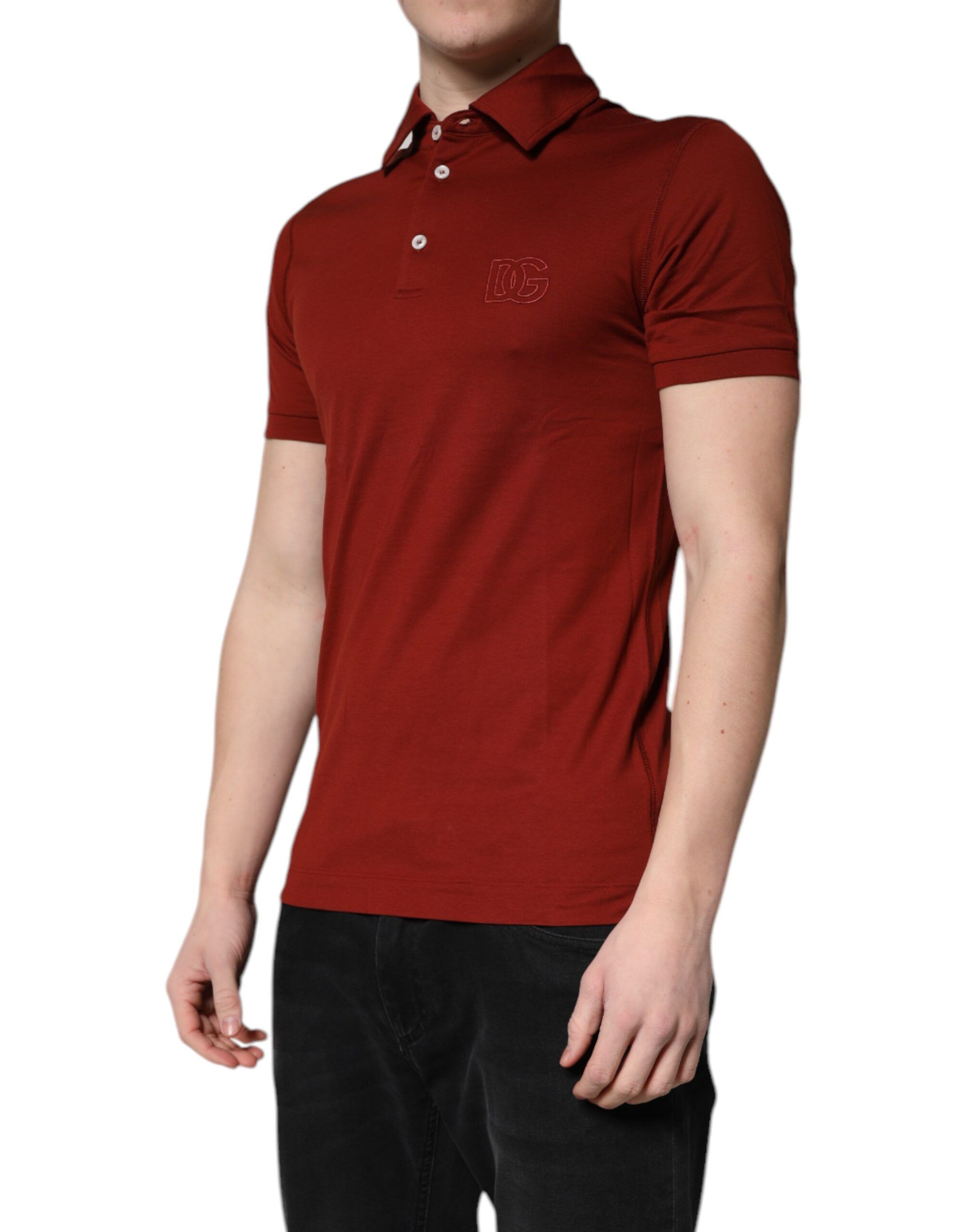 Cotton DG Logo Collared Men Polo Men's T-shirt - Dolce & Gabbana - Modalova