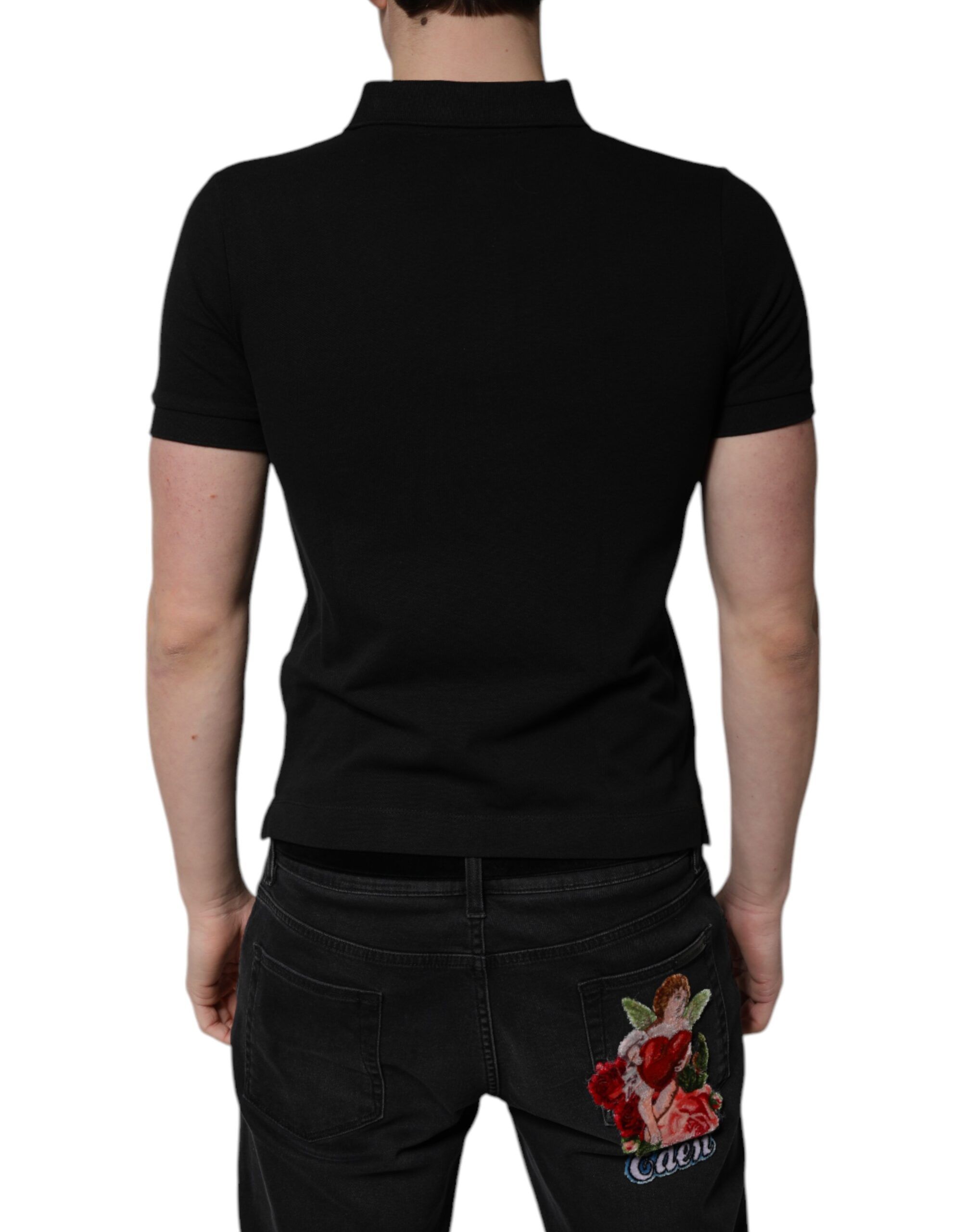 Cotton DG Logo Collared Polo Men's T-shirt - Dolce & Gabbana - Modalova