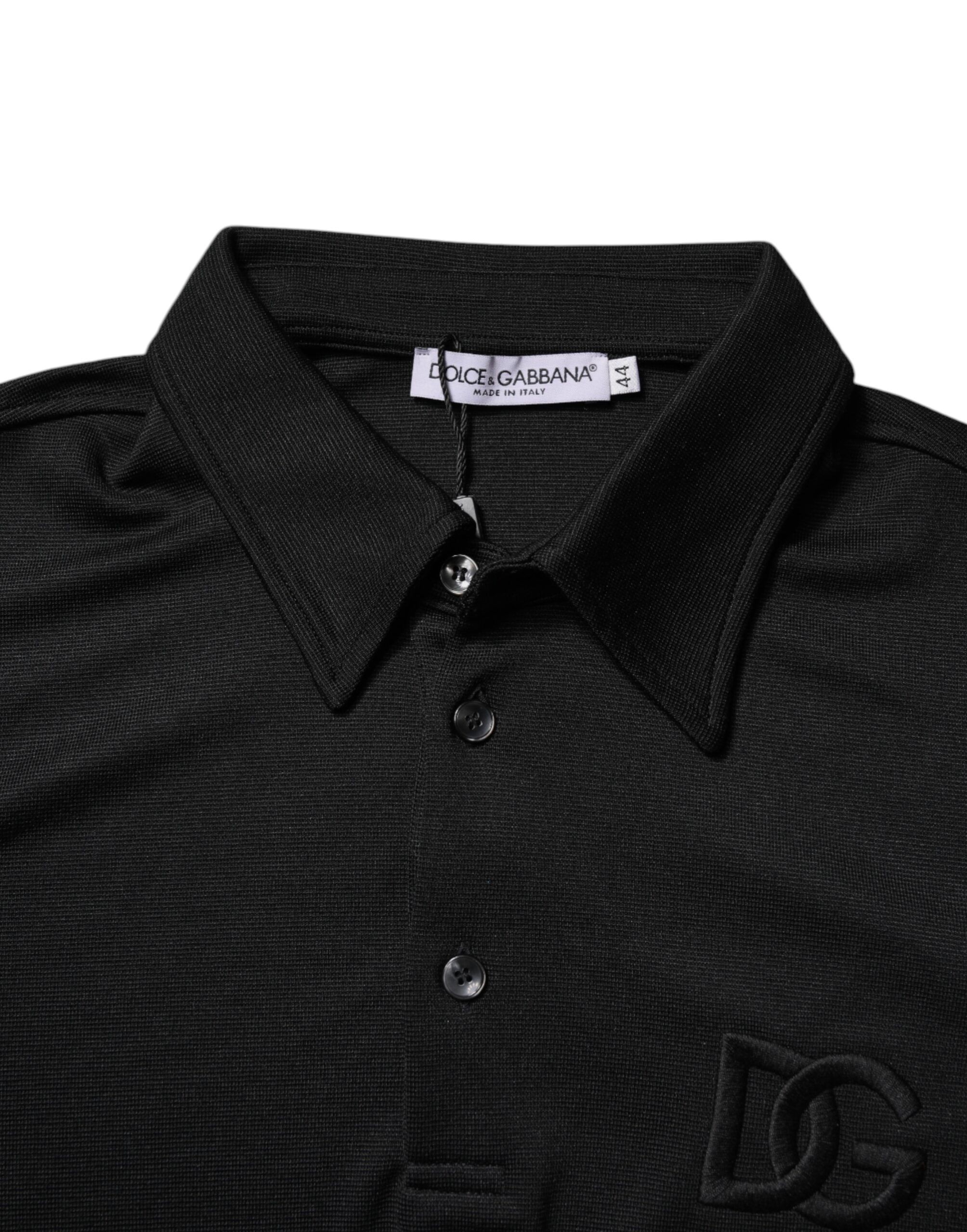 Polyester DG Logo Collared Polo Men's T-shirt - Dolce & Gabbana - Modalova