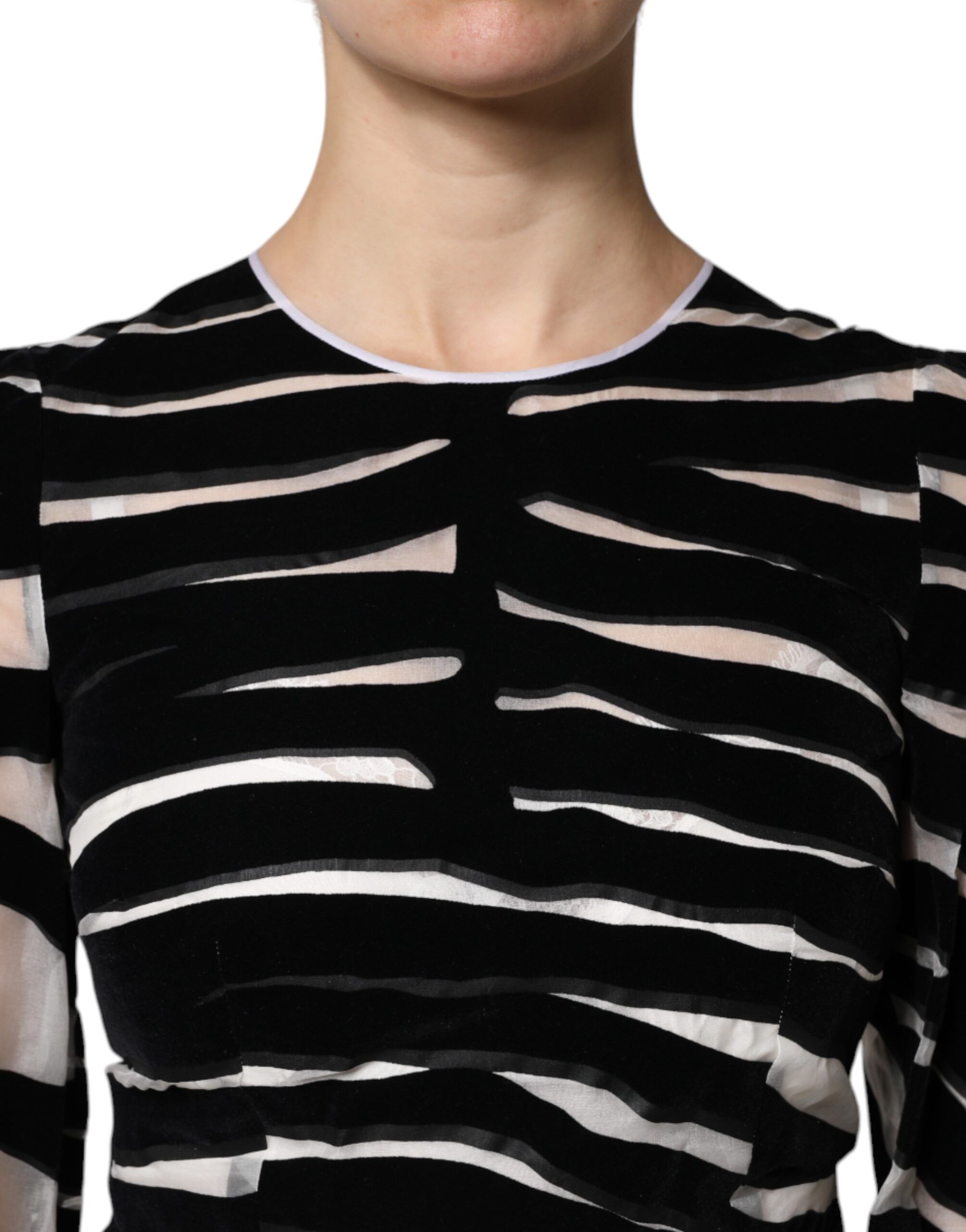 Black White Zebra A-line Sheath Mini Women's Dress - Dolce & Gabbana - Modalova