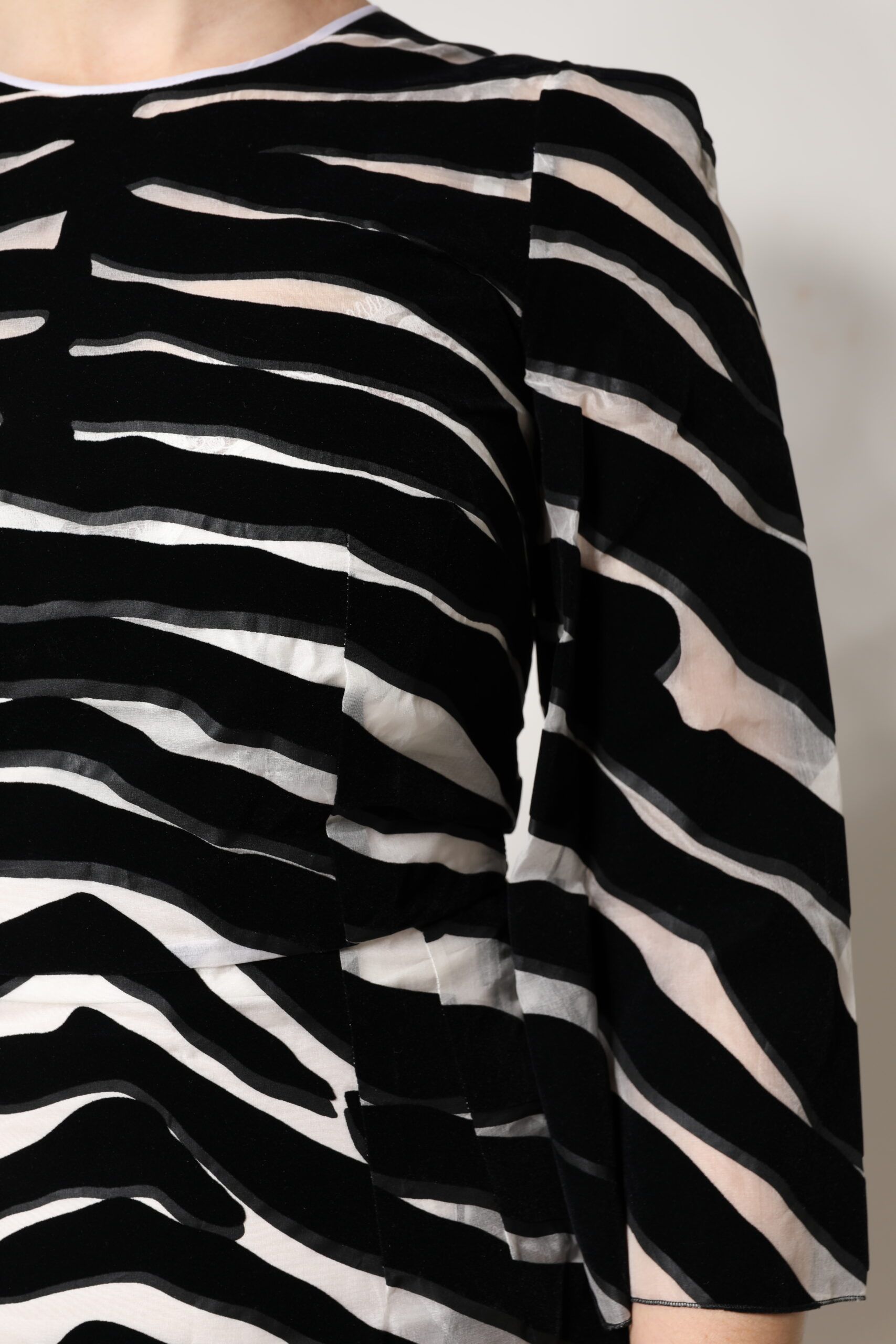 Black White Zebra A-line Sheath Mini Women's Dress - Dolce & Gabbana - Modalova