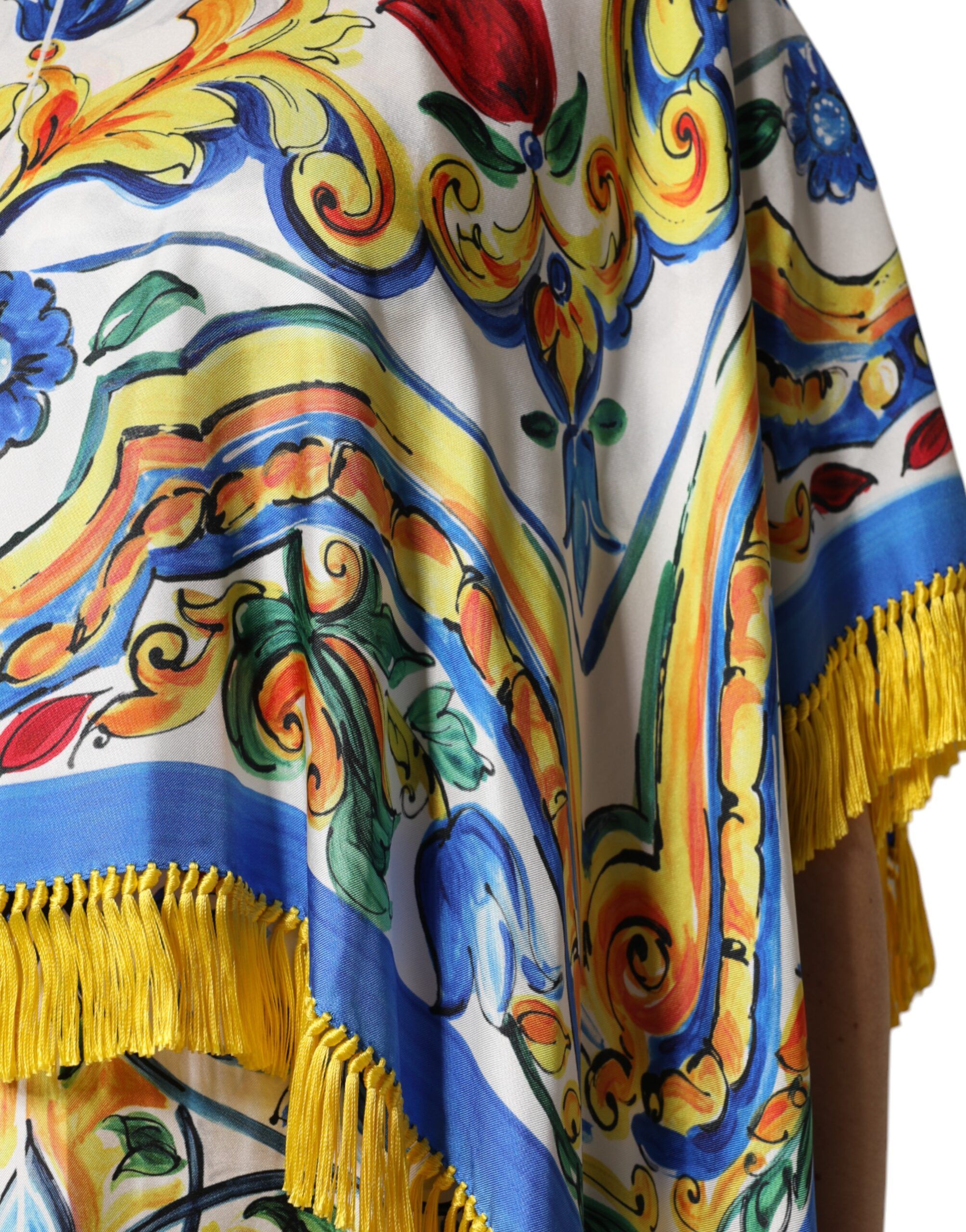 Majolica Kaftan Short Sleeves Maxi Women's Dress - Dolce & Gabbana - Modalova