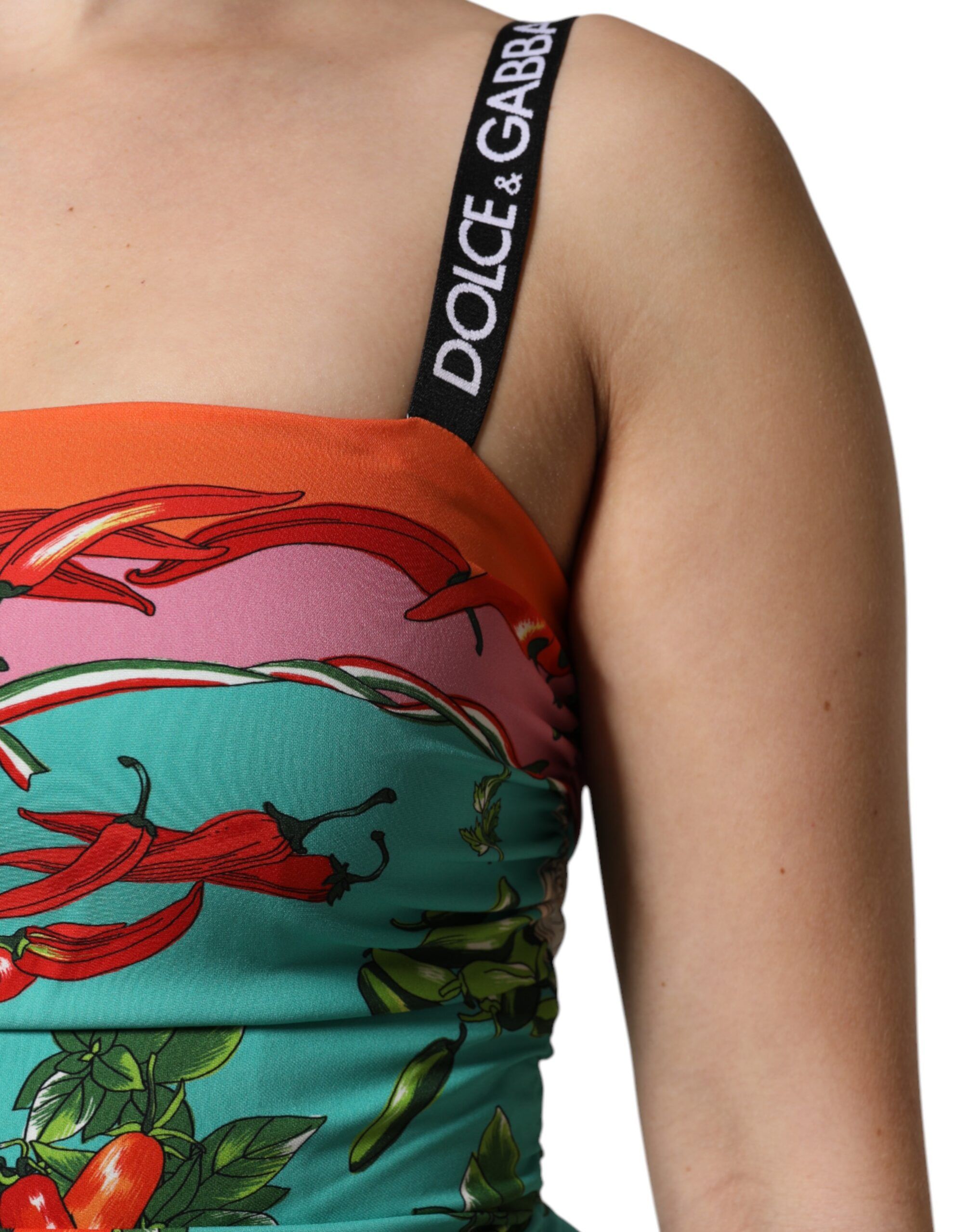 Printed Silk Sleeveless Midi Women's Dress - Dolce & Gabbana - Modalova