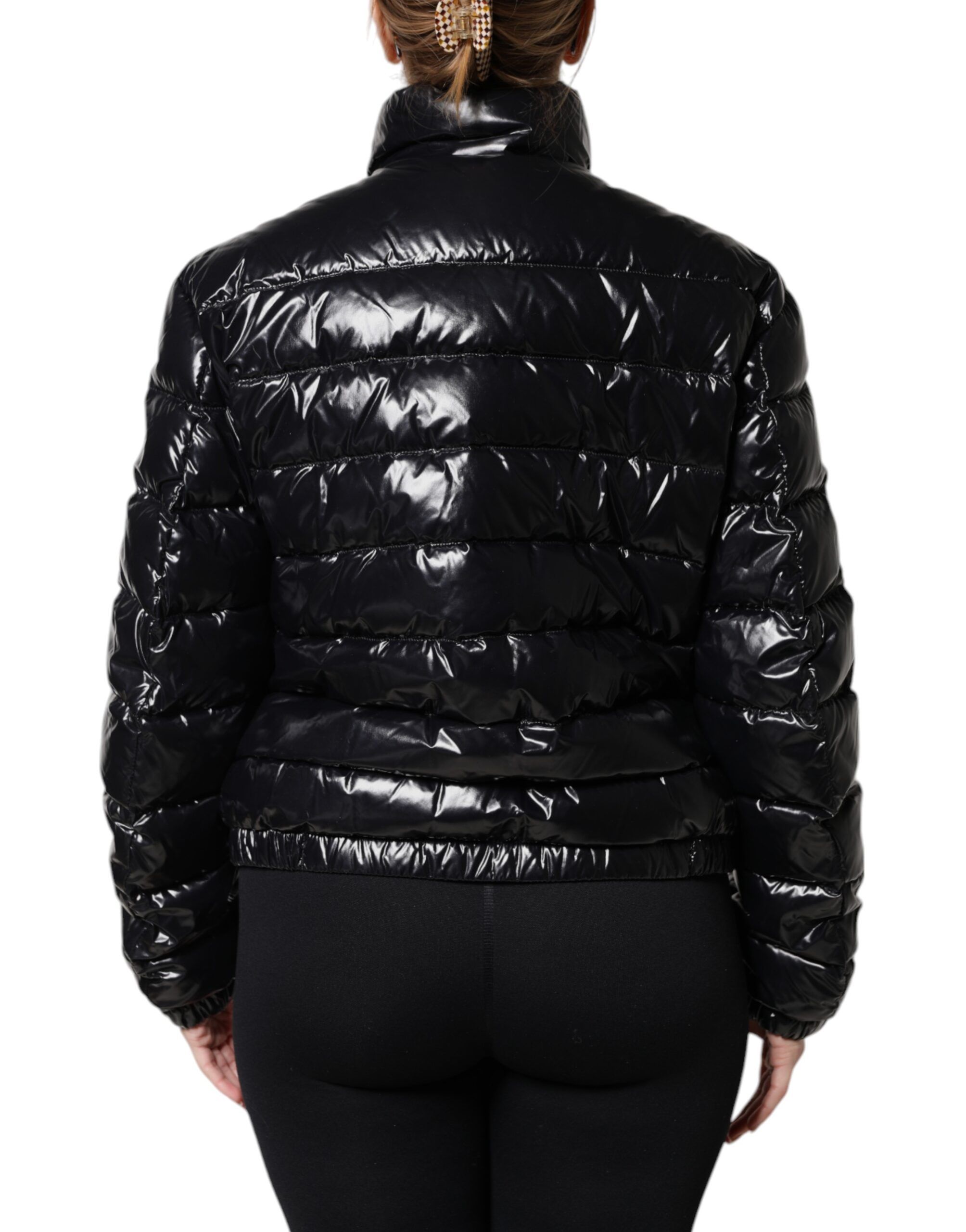 Logo Plaque Full Zip Puffer Women's Jacket - Dolce & Gabbana - Modalova