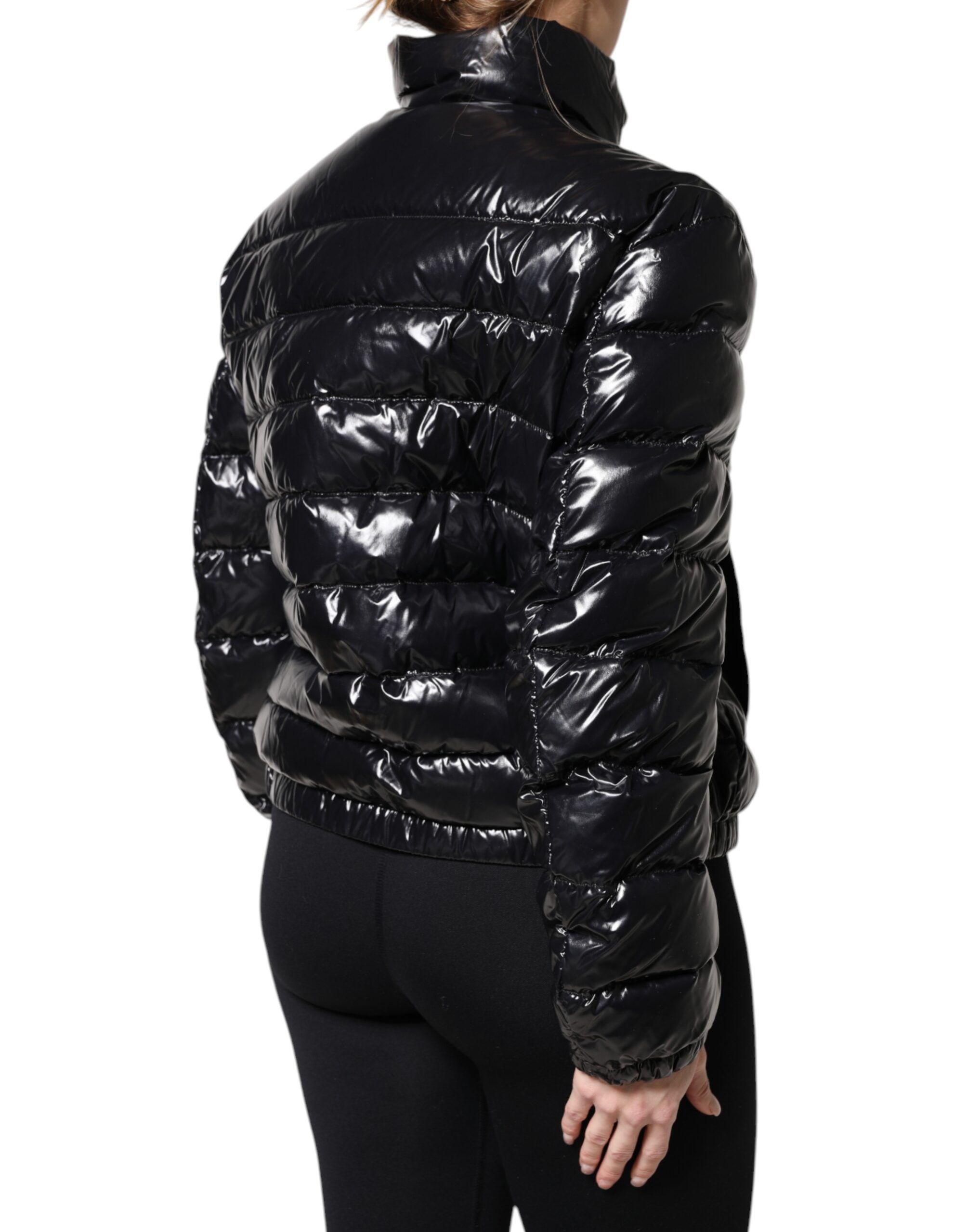 Logo Plaque Full Zip Puffer Women's Jacket - Dolce & Gabbana - Modalova