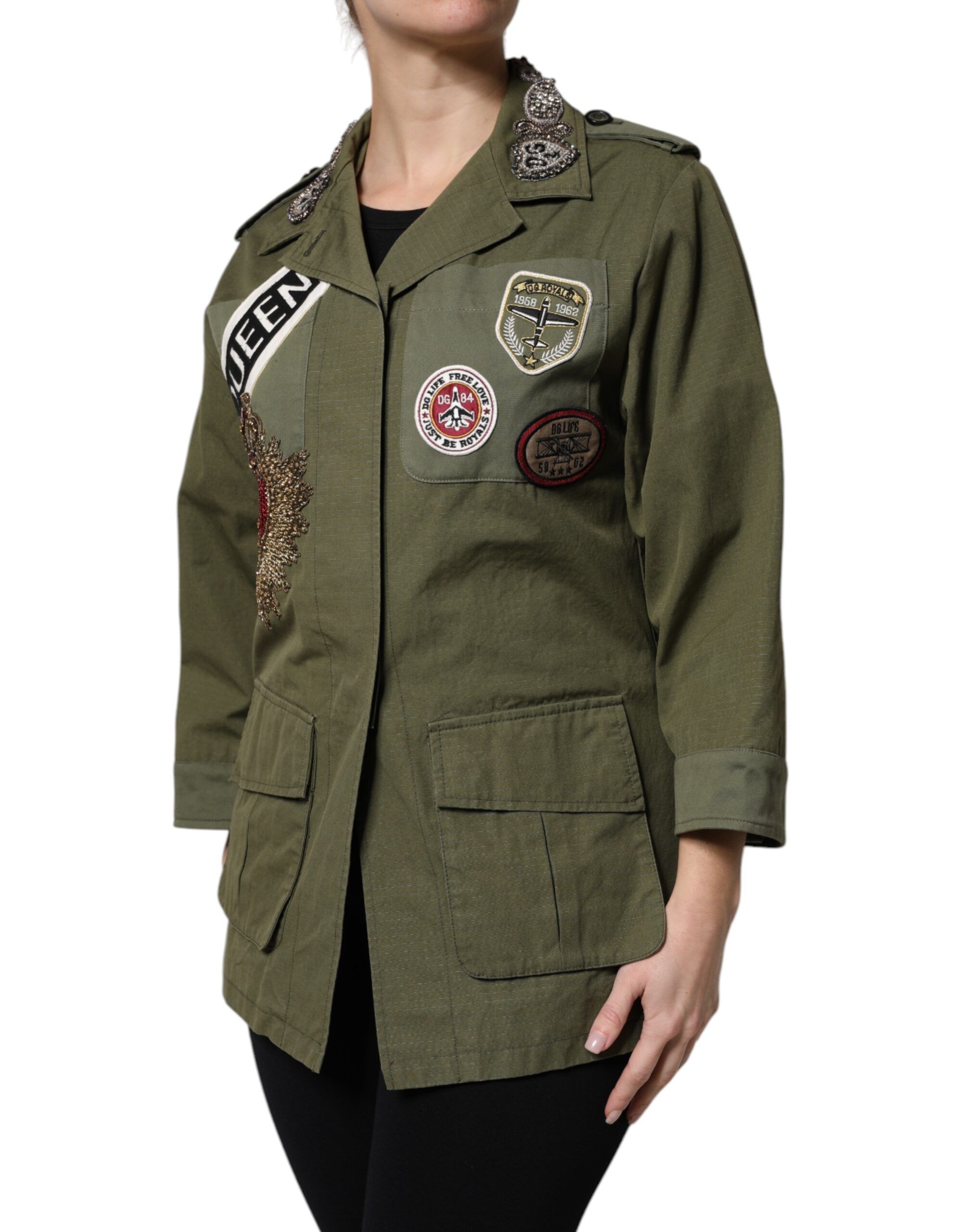 Military Queen Embellished Coat Women's Jacket - Dolce & Gabbana - Modalova