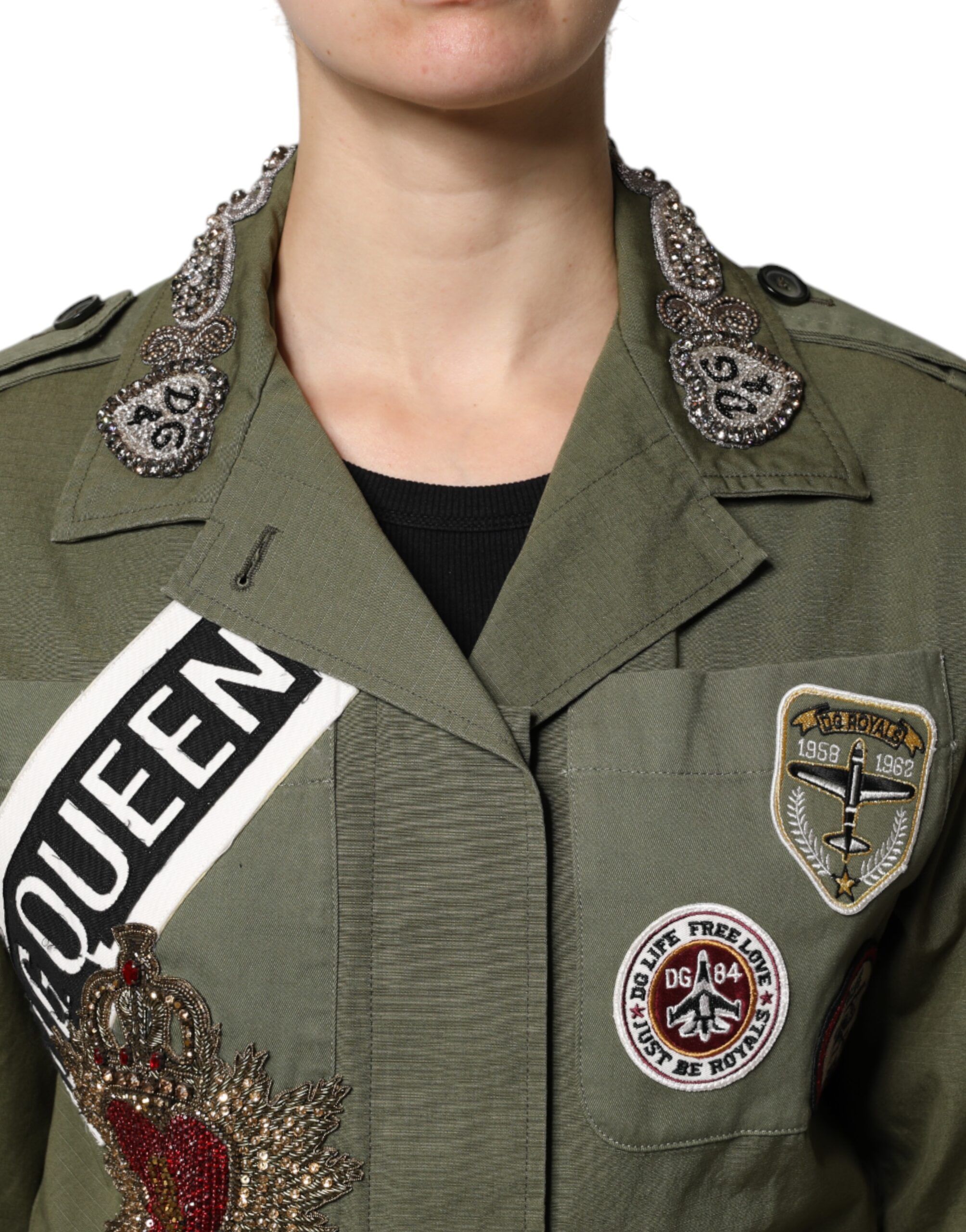 Military Queen Embellished Coat Women's Jacket - Dolce & Gabbana - Modalova