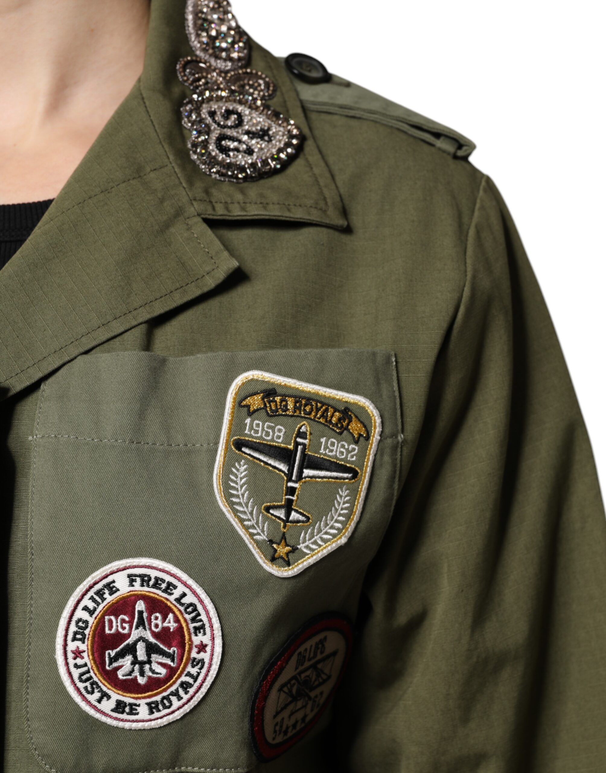 Military Queen Embellished Coat Women's Jacket - Dolce & Gabbana - Modalova