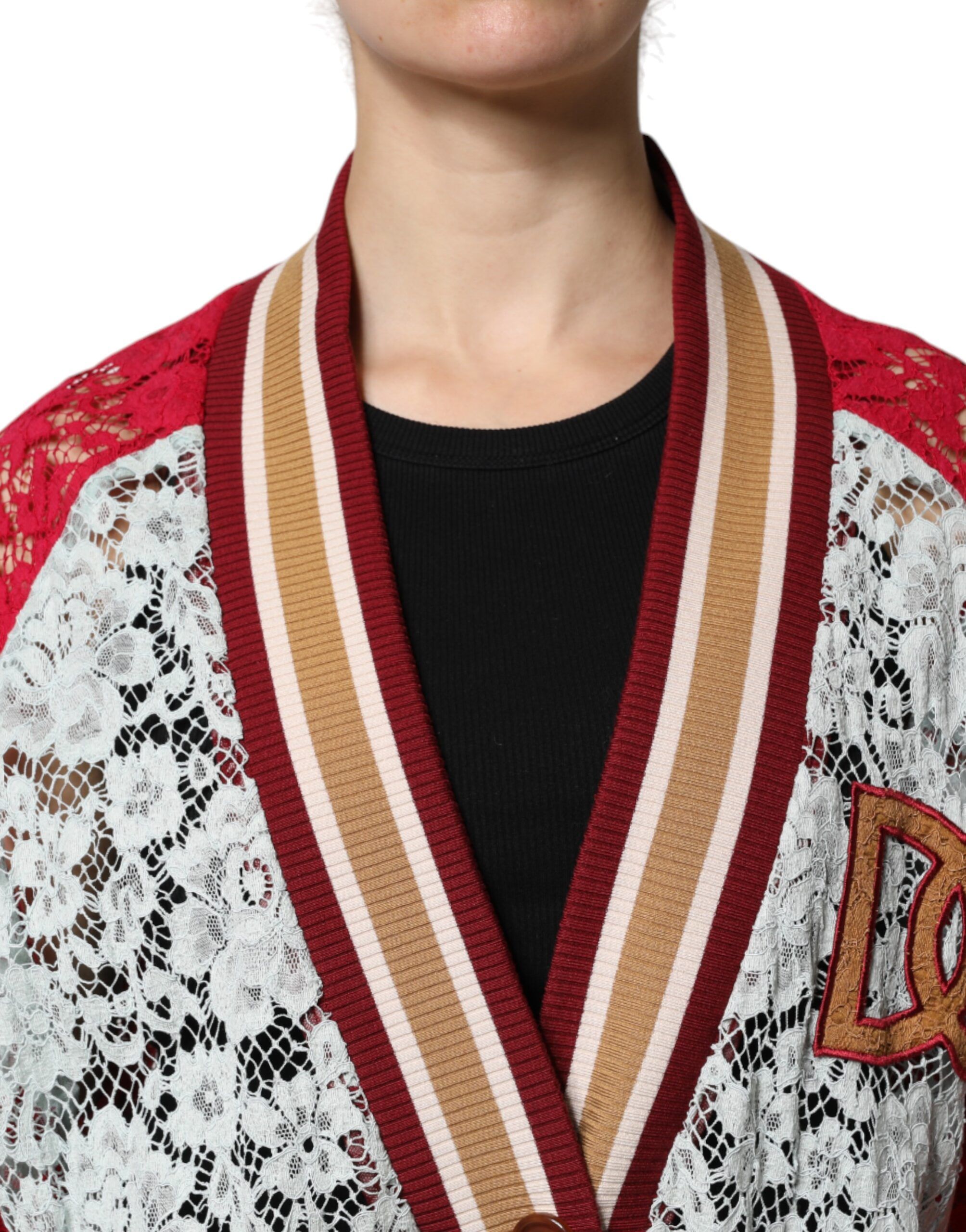 Floral Lace Cardigan Women's Sweater - Dolce & Gabbana - Modalova