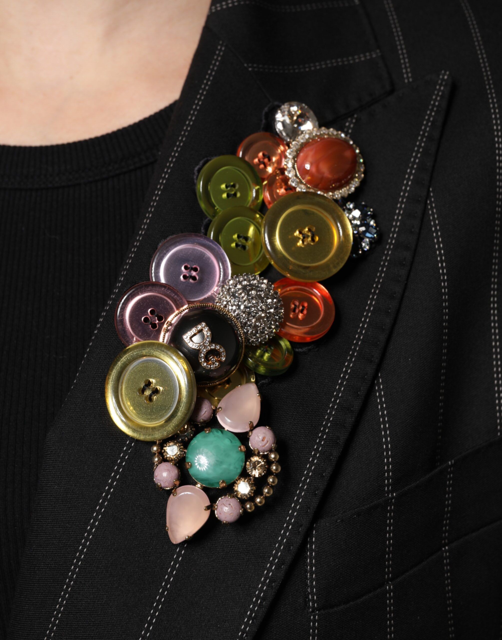 Patchwork Embellished Coat Women's Jacket - Dolce & Gabbana - Modalova