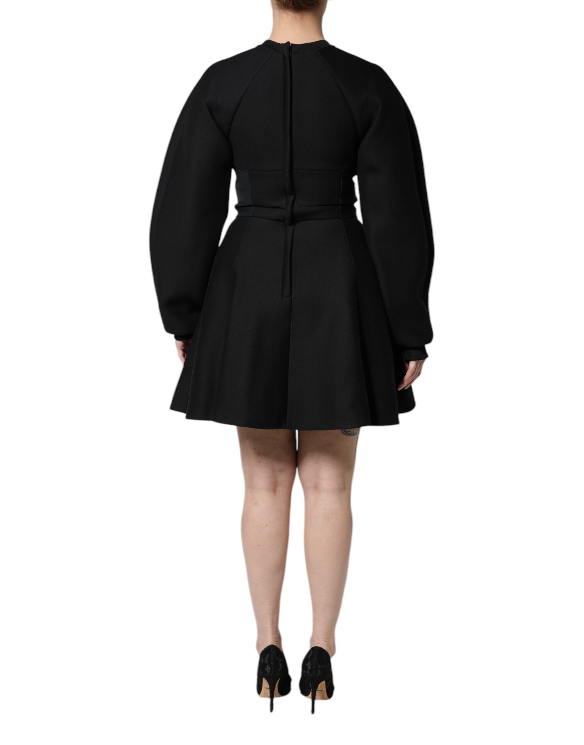Cotton Long Sleeves A-line Mini Women's Dress - Dolce & Gabbana - Modalova