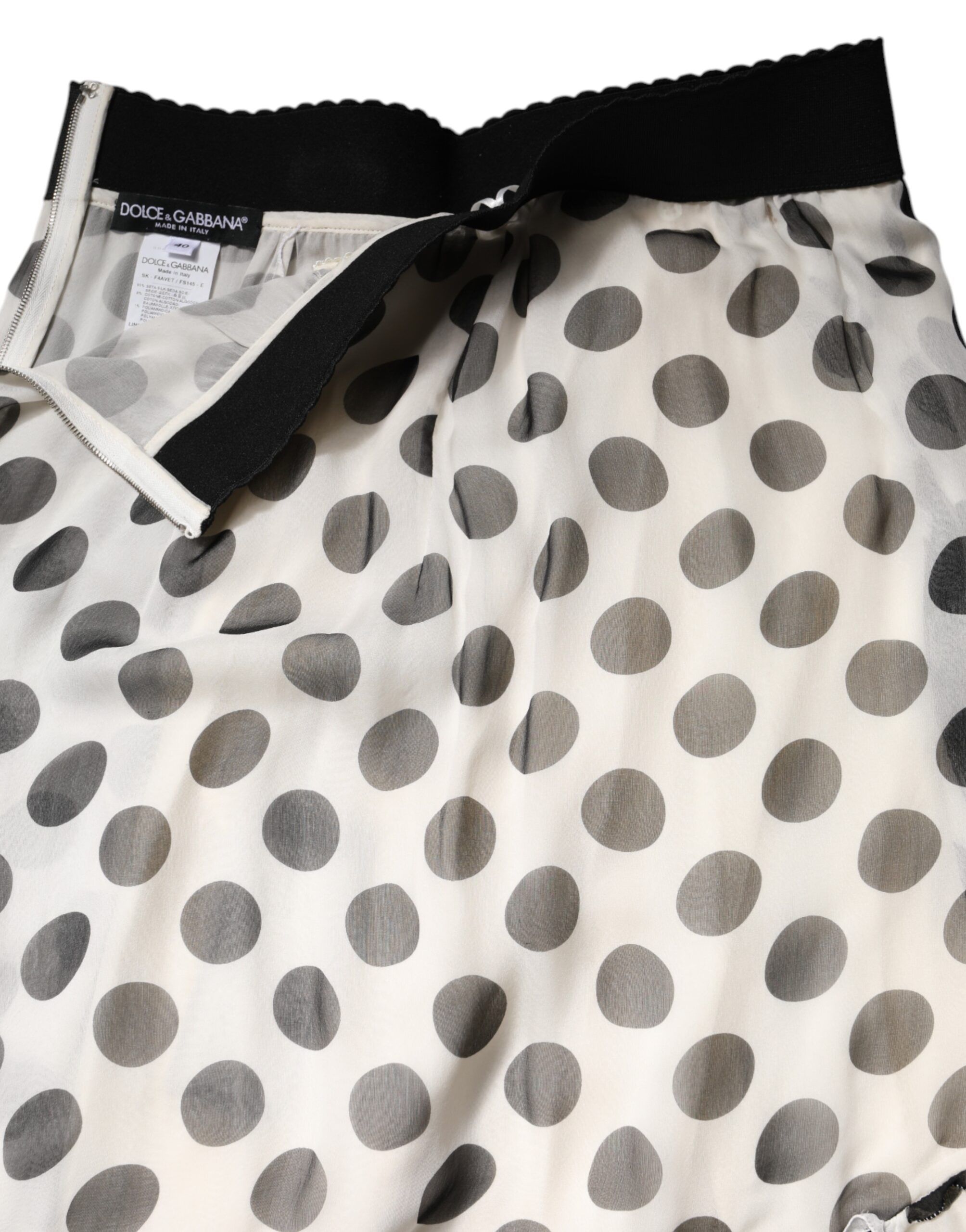 Polka Dots Knee Length Women's Skirt - Dolce & Gabbana - Modalova