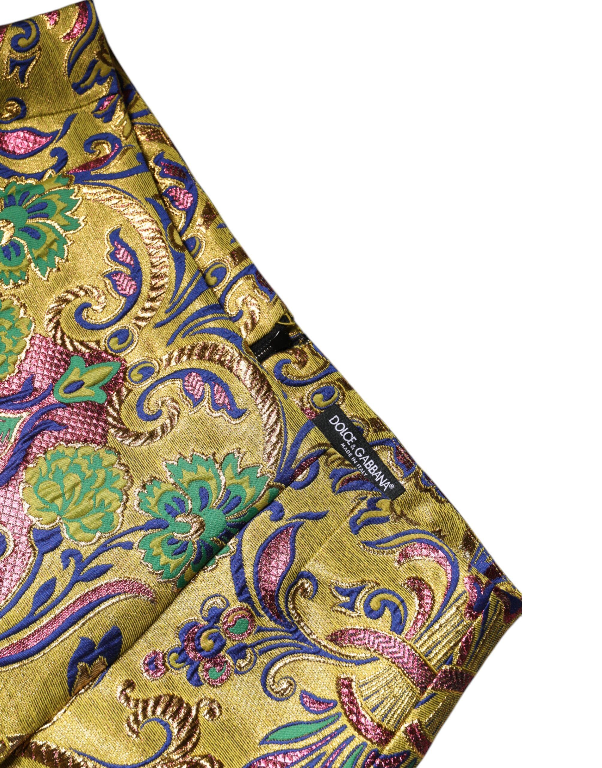 Floral Jacquard Mid Waist Mini Women's Skirt - Dolce & Gabbana - Modalova