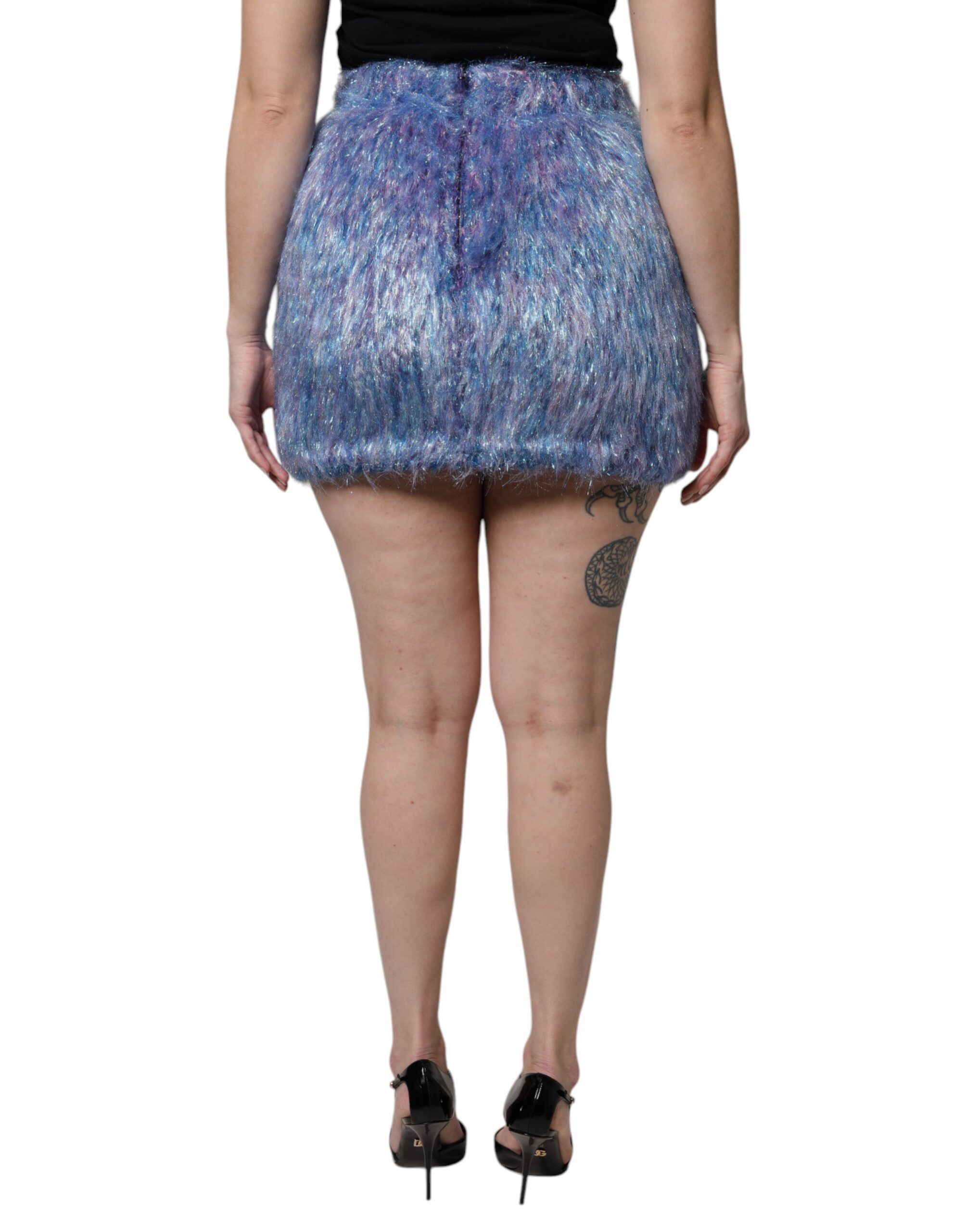 Plush High Waist Mini Women's Skirt - Dolce & Gabbana - Modalova