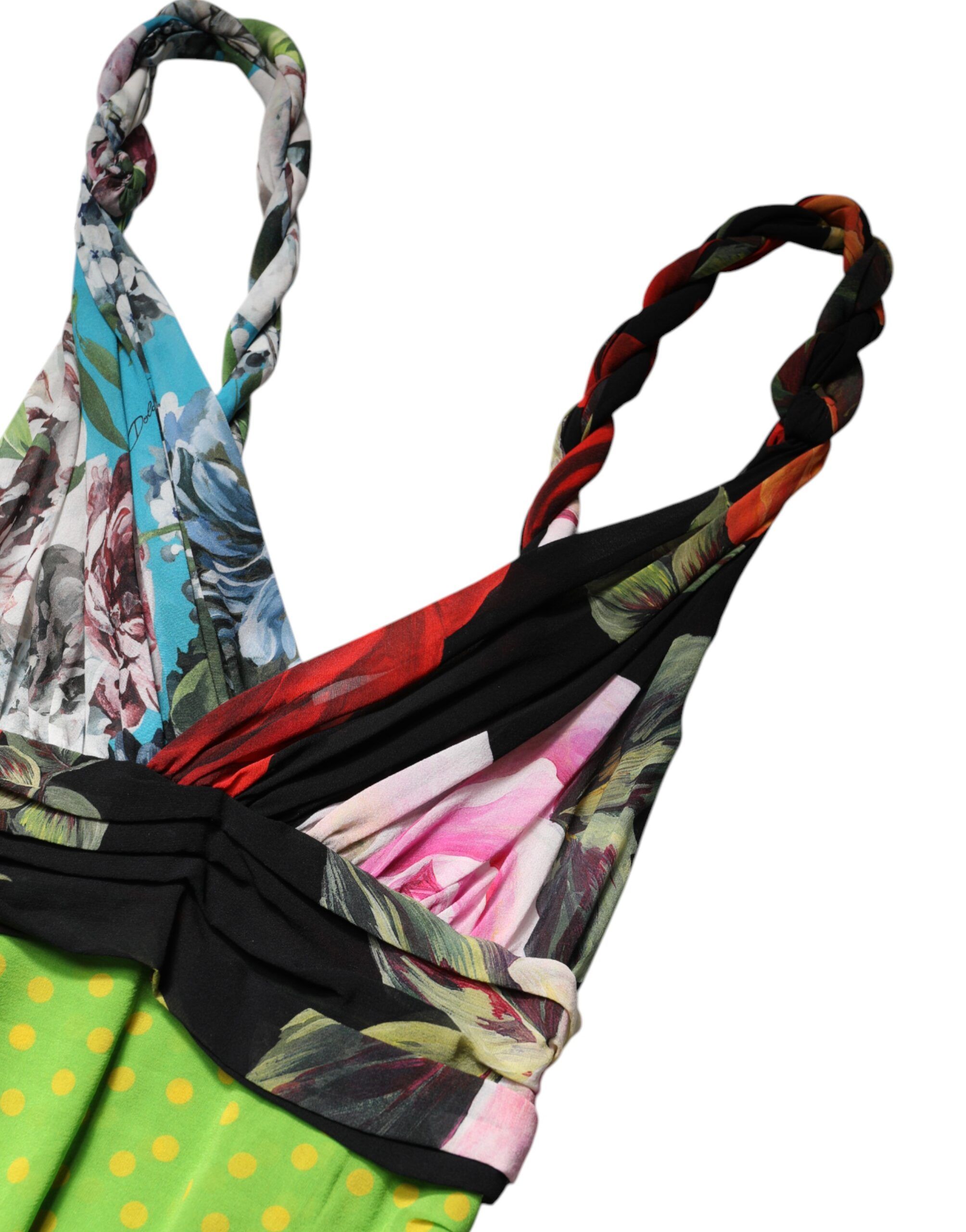 Floral Patchwork Fitted Mini Women's Dress - Dolce & Gabbana - Modalova