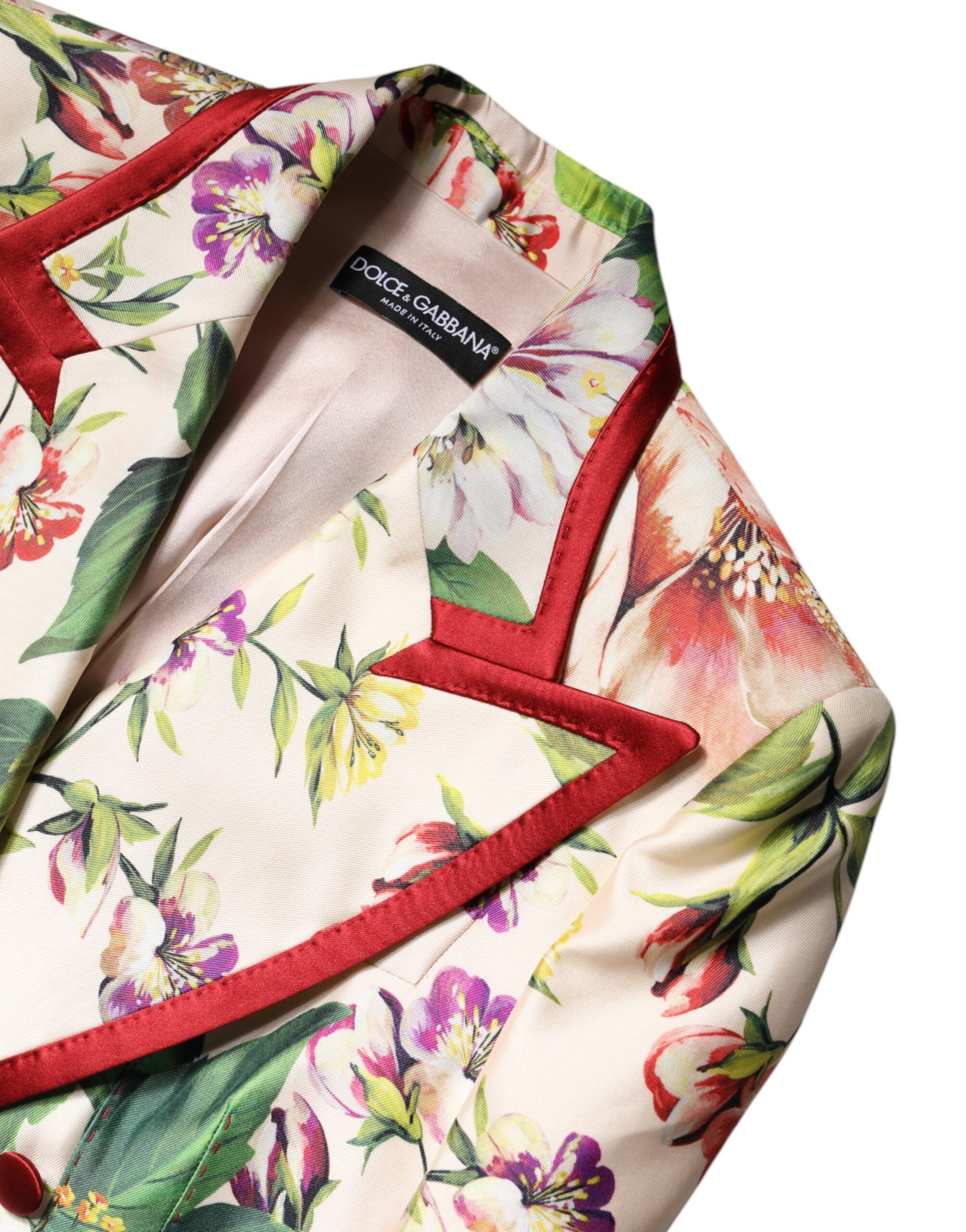 Floral Double Breasted Women's Jacket - Dolce & Gabbana - Modalova