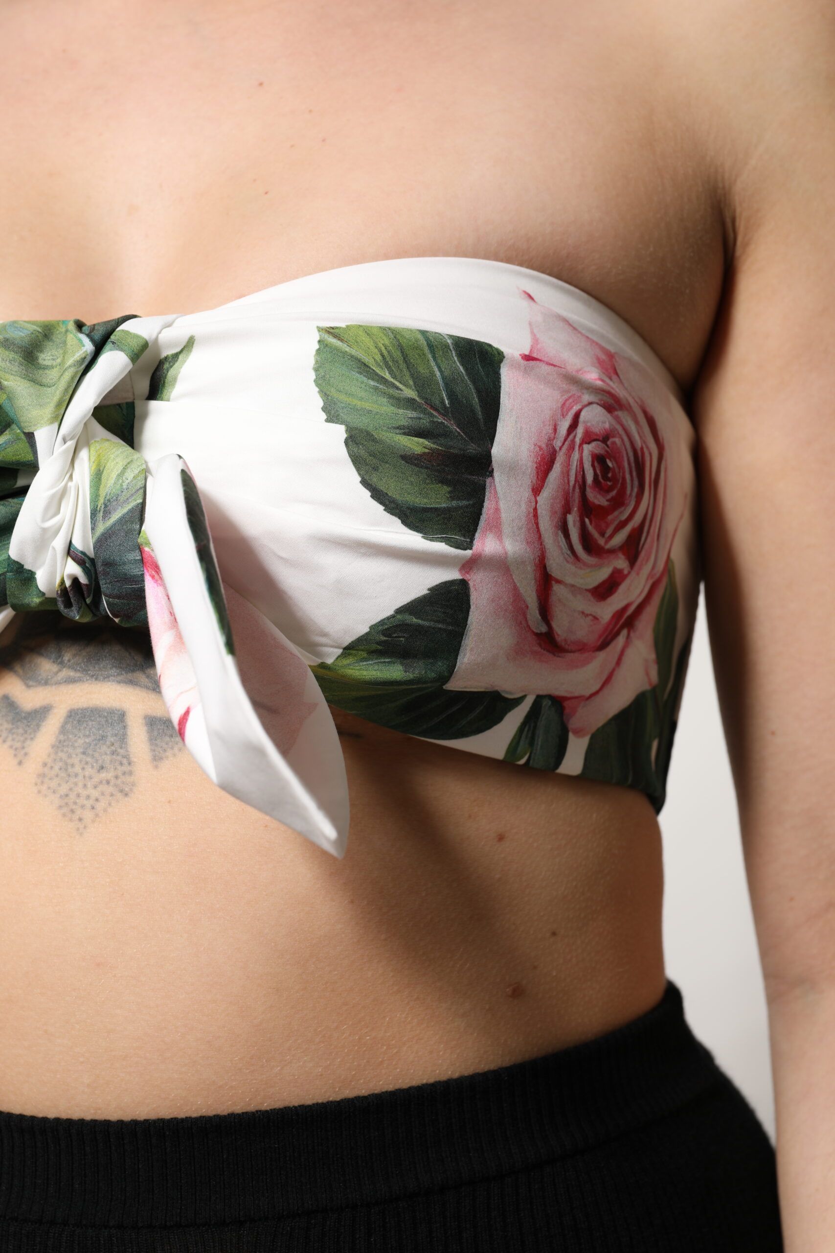 Floral Print Cropped Bustier Corset Women's Top - Dolce & Gabbana - Modalova
