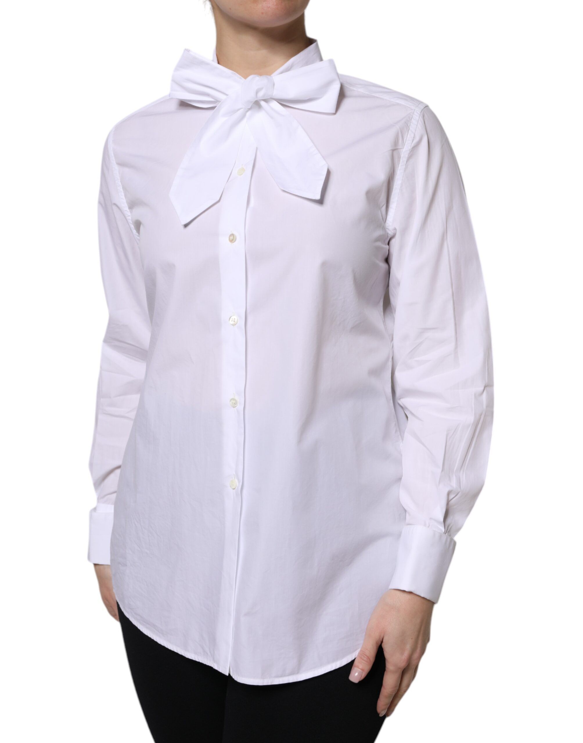 Ascot Collar Long Sleeve Blouse Women's Top - Dolce & Gabbana - Modalova