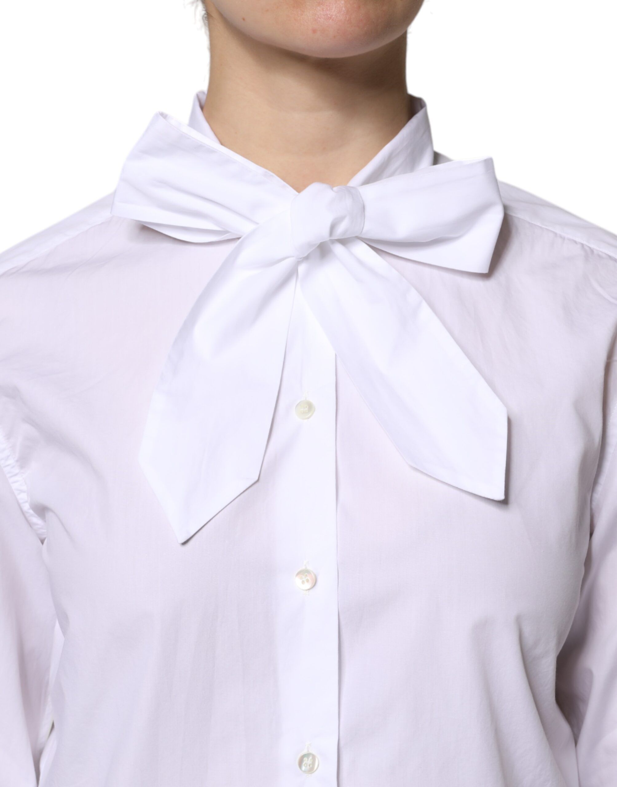 Ascot Collar Long Sleeve Blouse Women's Top - Dolce & Gabbana - Modalova