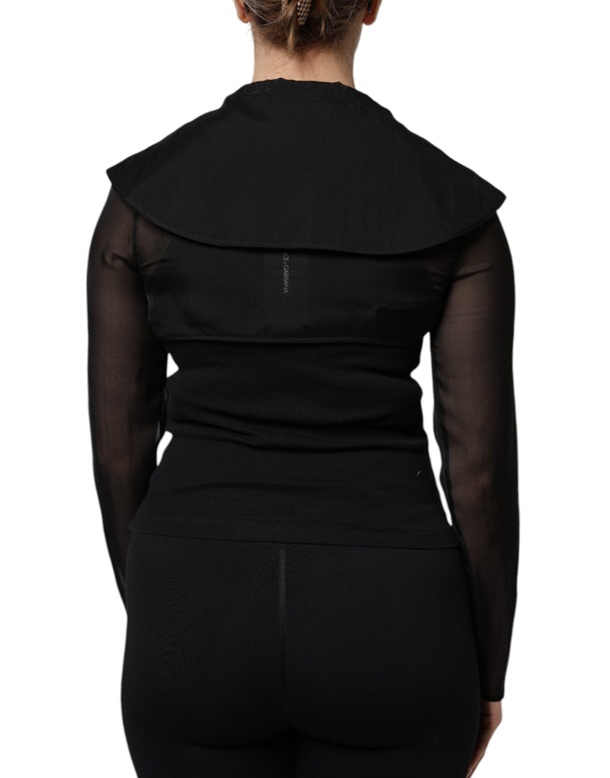 Silk Sheer Long Sleeves Blouse Women's Top - Dolce & Gabbana - Modalova