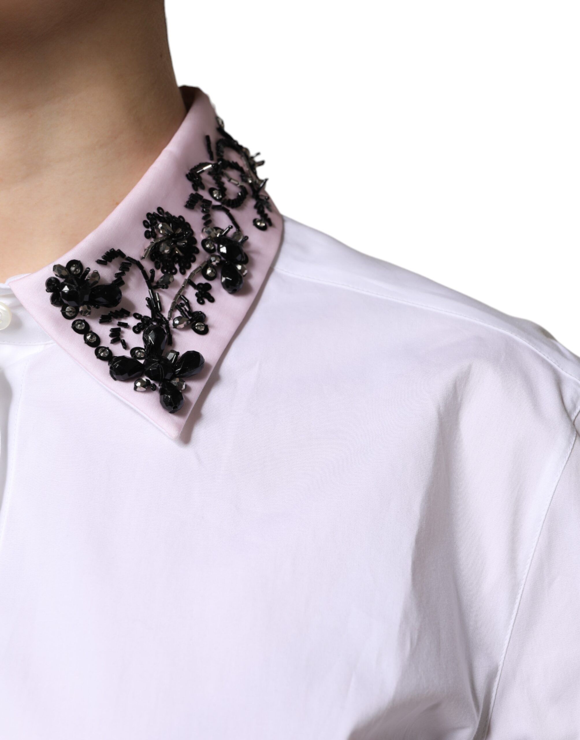 Embellished Collared Dress Shirt Women's Top (Pre-Owned) - Dolce & Gabbana - Modalova