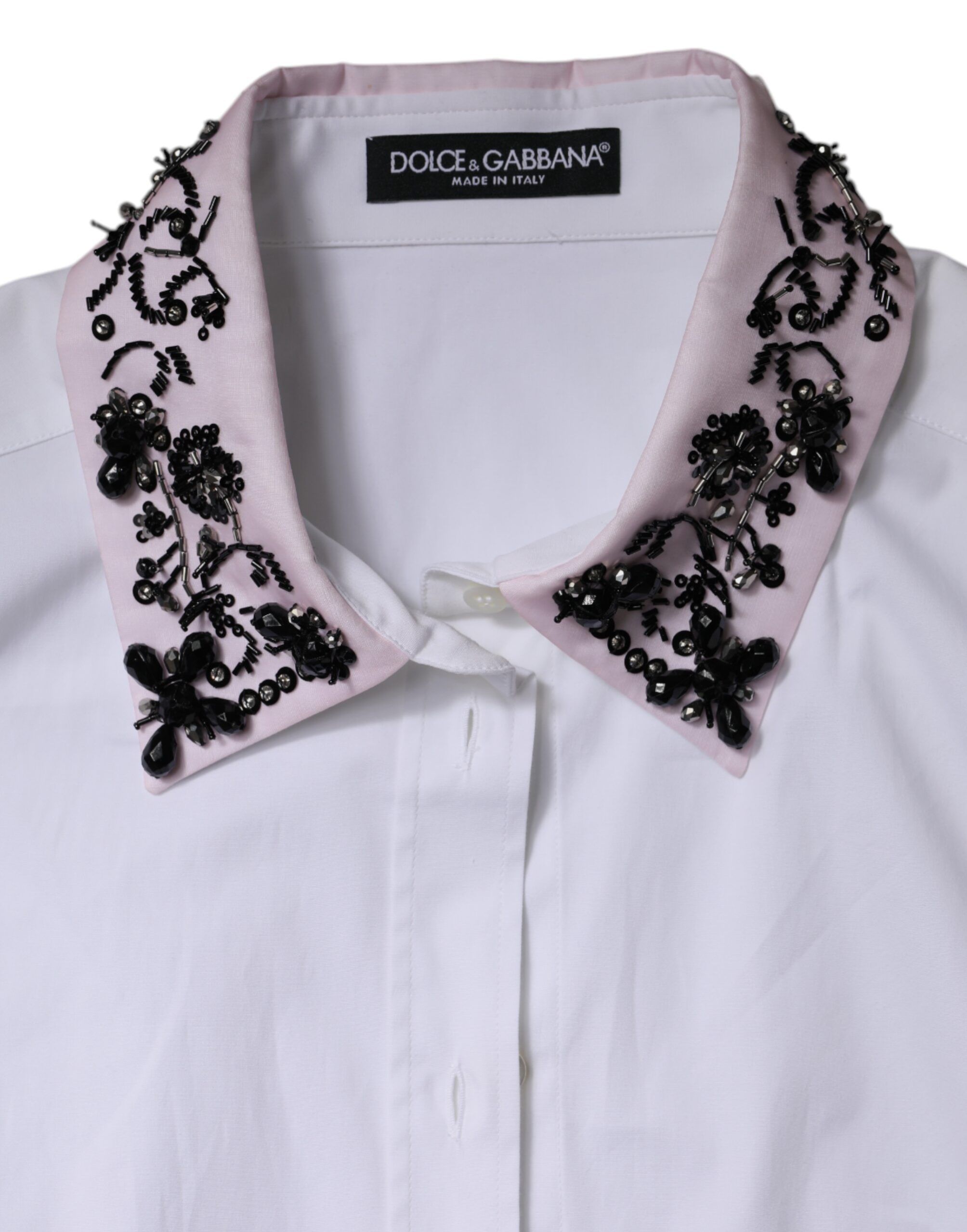 Embellished Collared Dress Shirt Women's Top (Pre-Owned) - Dolce & Gabbana - Modalova