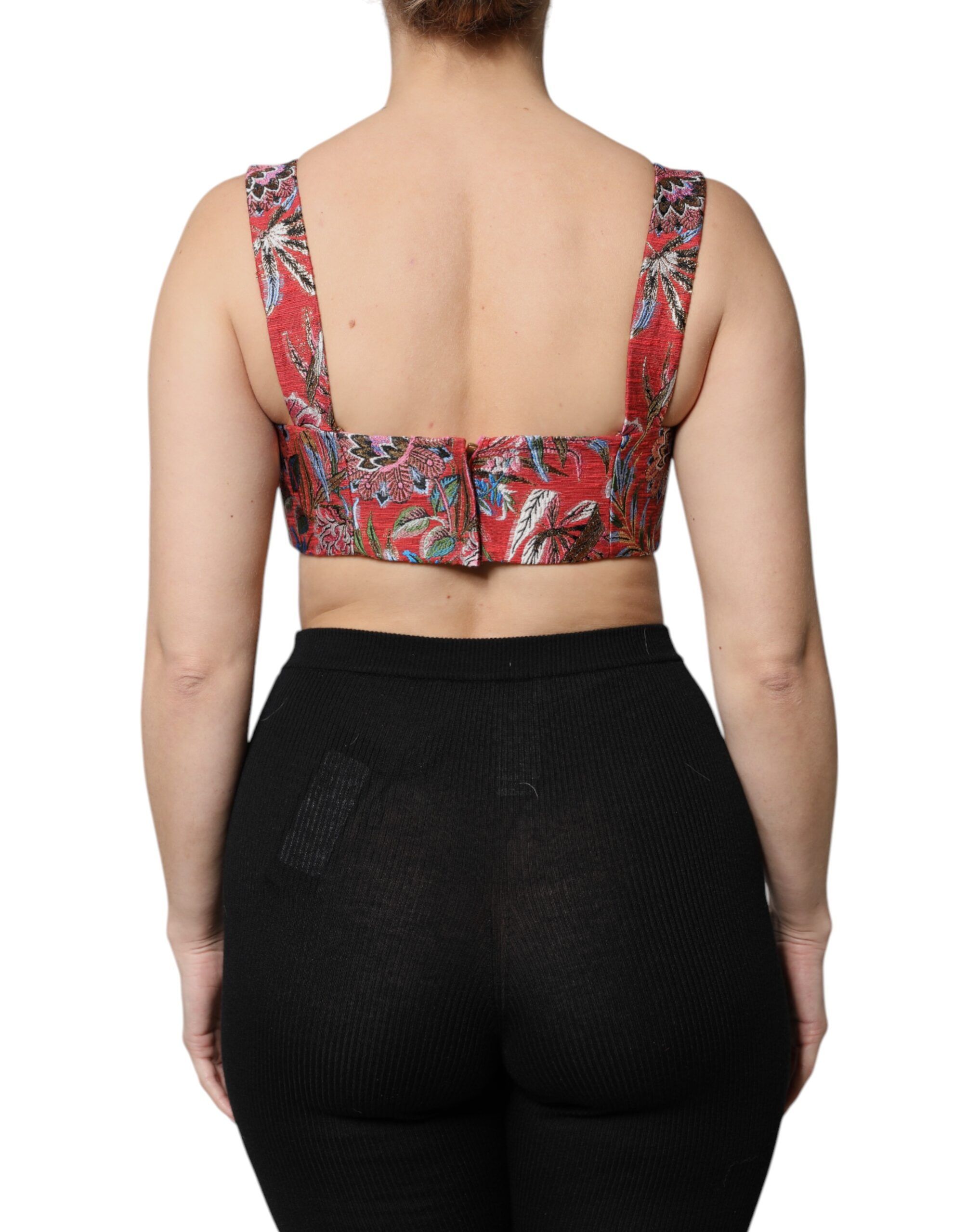 Floral Brocade Cropped Bustier Corset Women's Top - Dolce & Gabbana - Modalova