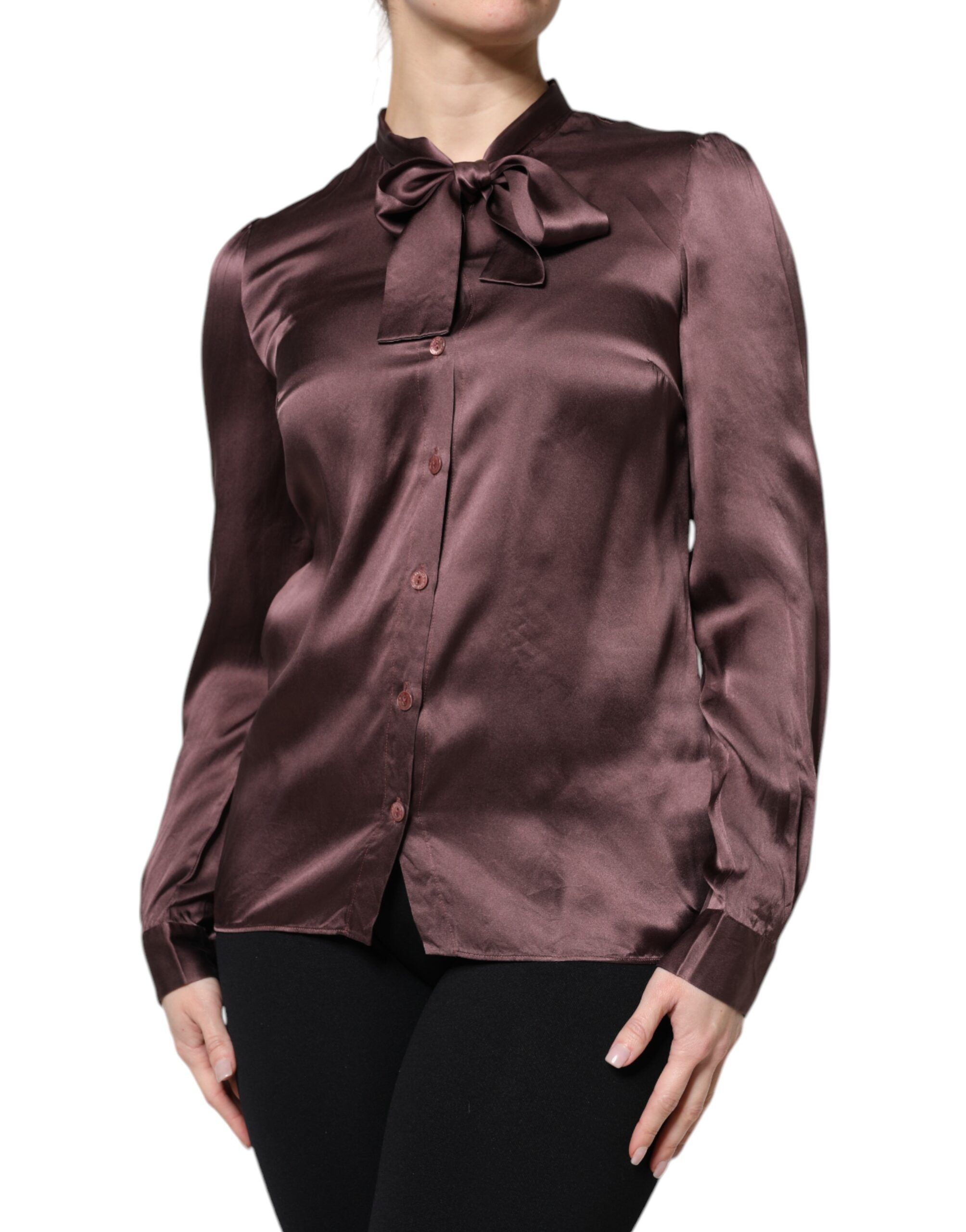 Ascot Collar Long Sleeve Blouse Women's Top - Dolce & Gabbana - Modalova