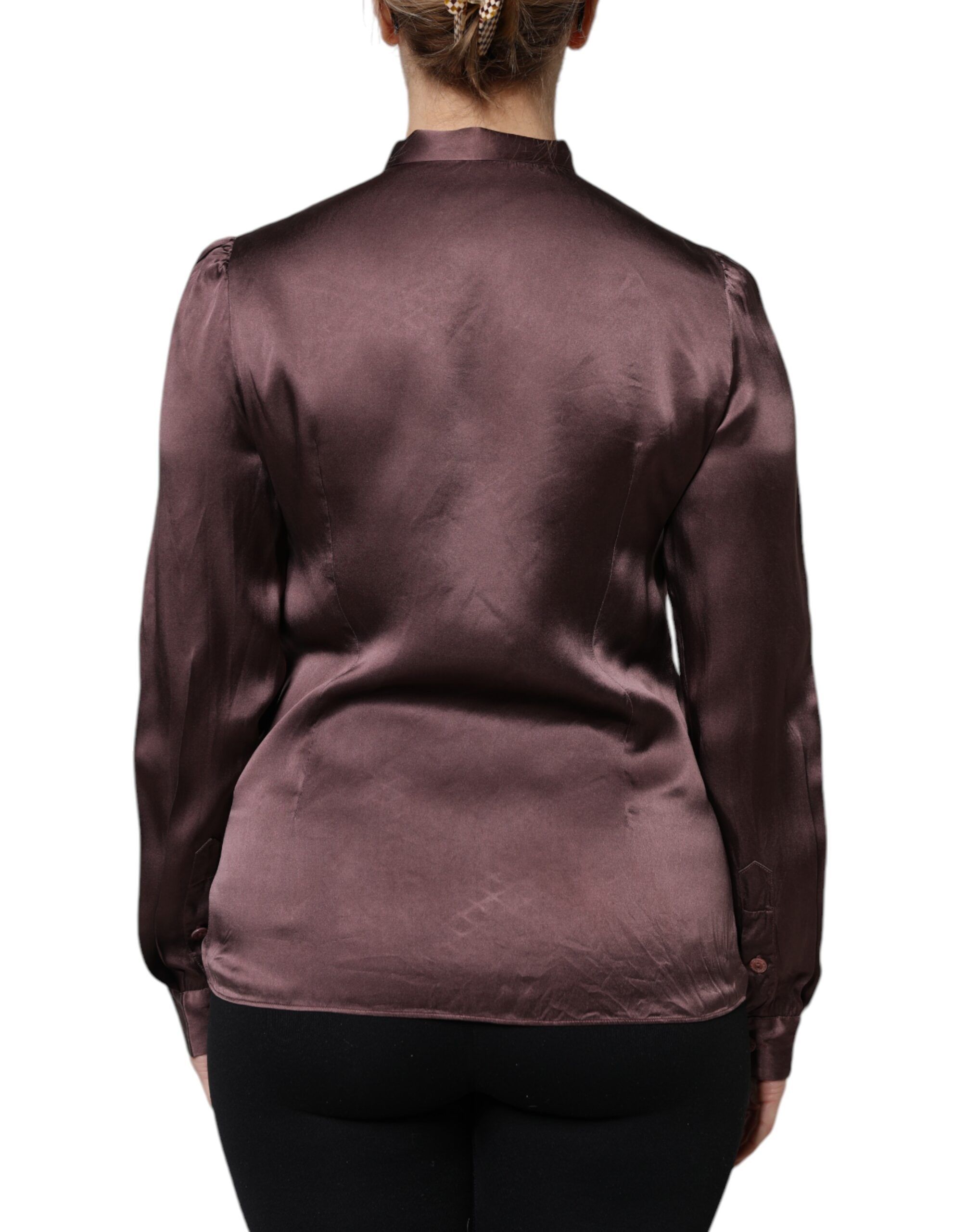 Ascot Collar Long Sleeve Blouse Women's Top - Dolce & Gabbana - Modalova
