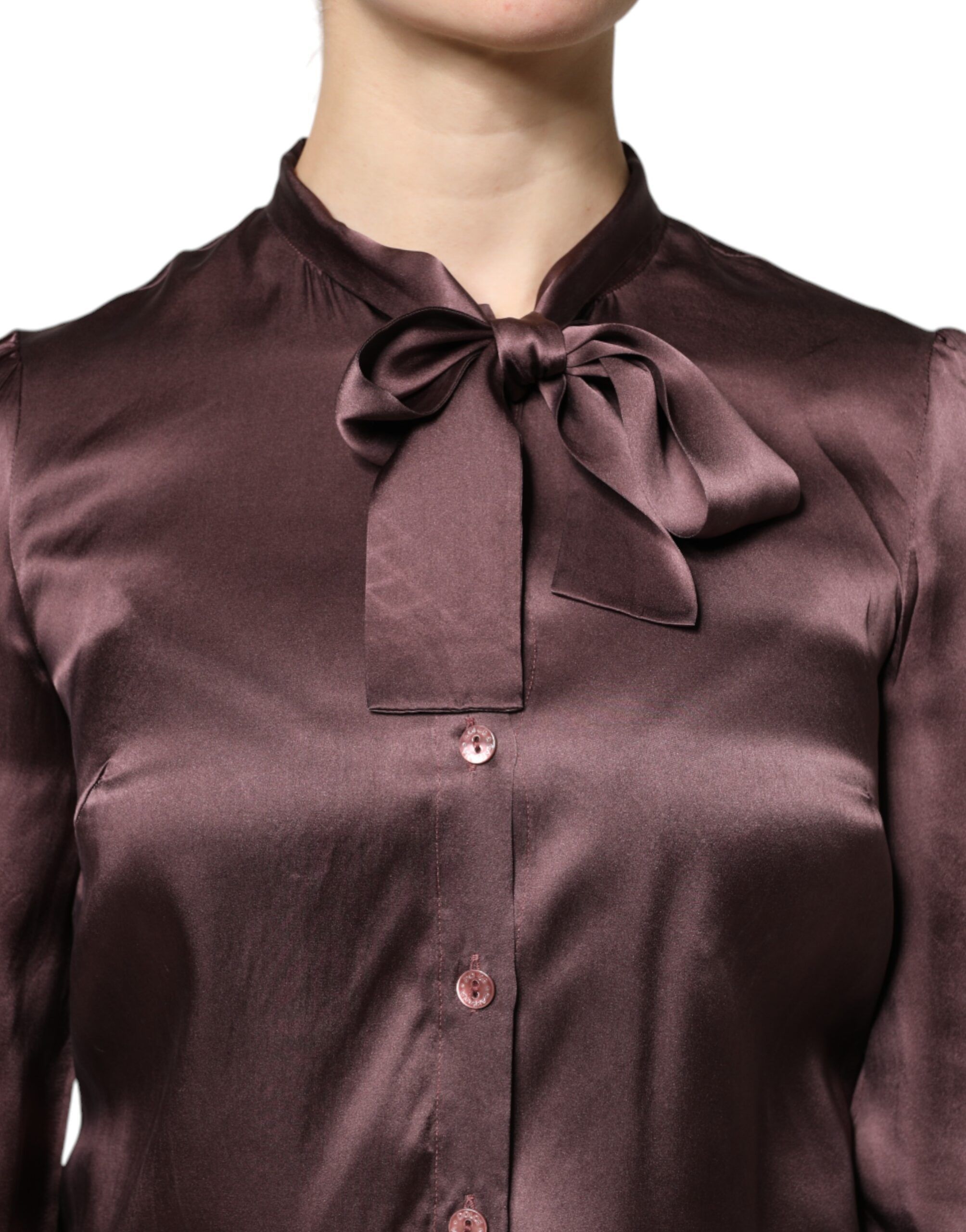 Ascot Collar Long Sleeve Blouse Women's Top - Dolce & Gabbana - Modalova