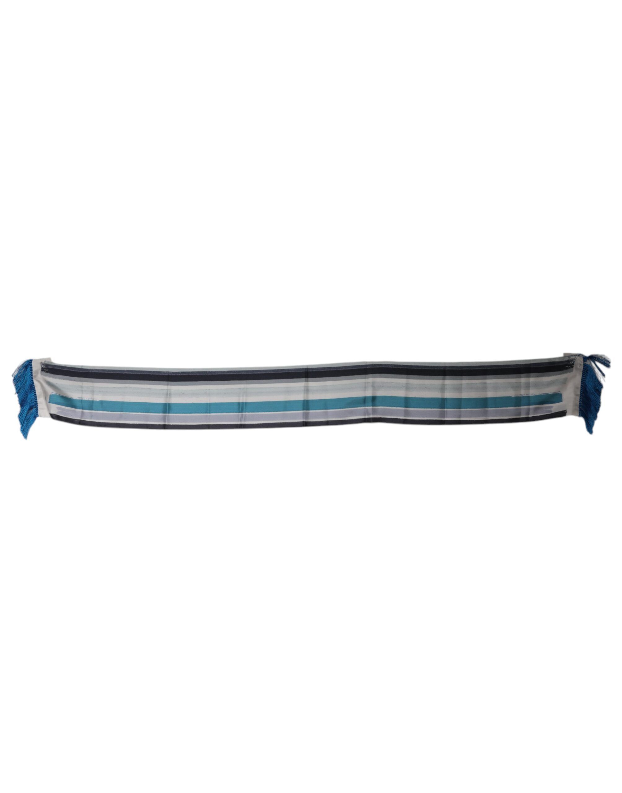 Stripes Silk Fringes Neck Foulard Men's Scarf - Dolce & Gabbana - Modalova