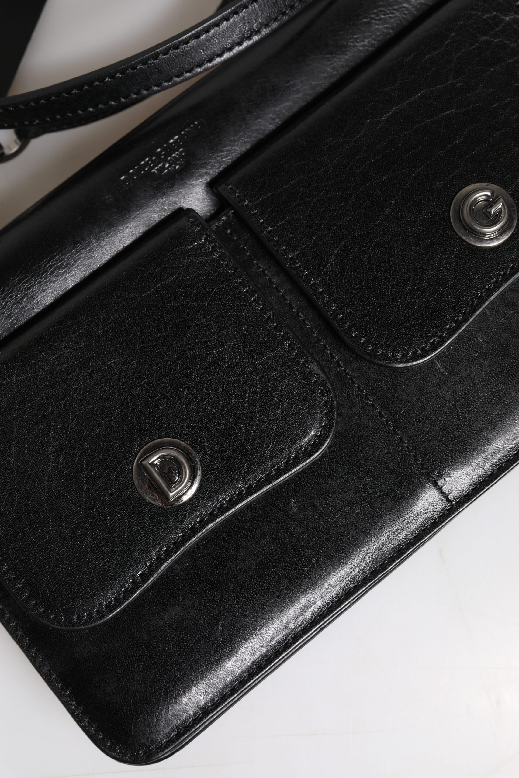 Leather Logo Purse Shoulder Crossbody Men's Bag (Pre-Owned) - Dolce & Gabbana - Modalova