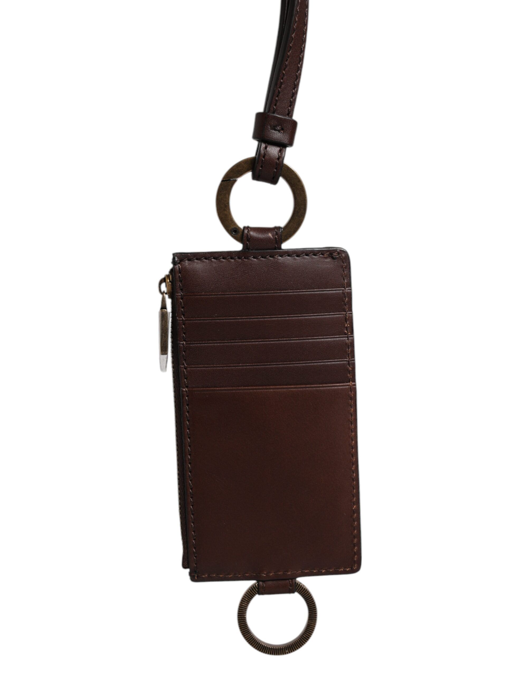 Calf Leather Lanyard Logo Card Holder Men's Wallet - Dolce & Gabbana - Modalova