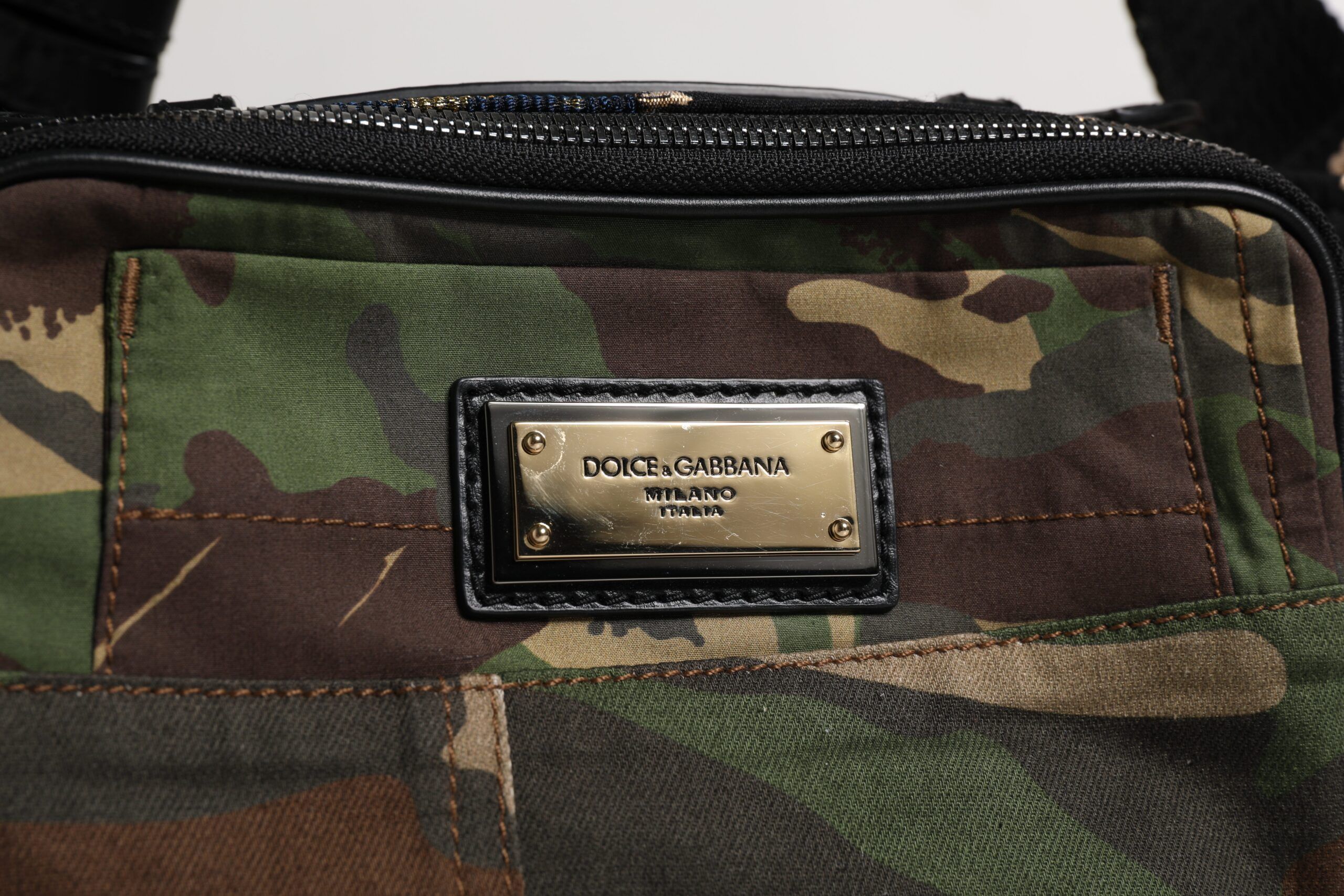 Camouflage Patchwork Logo Waist Fanny Pack Men's Bag - Dolce & Gabbana - Modalova