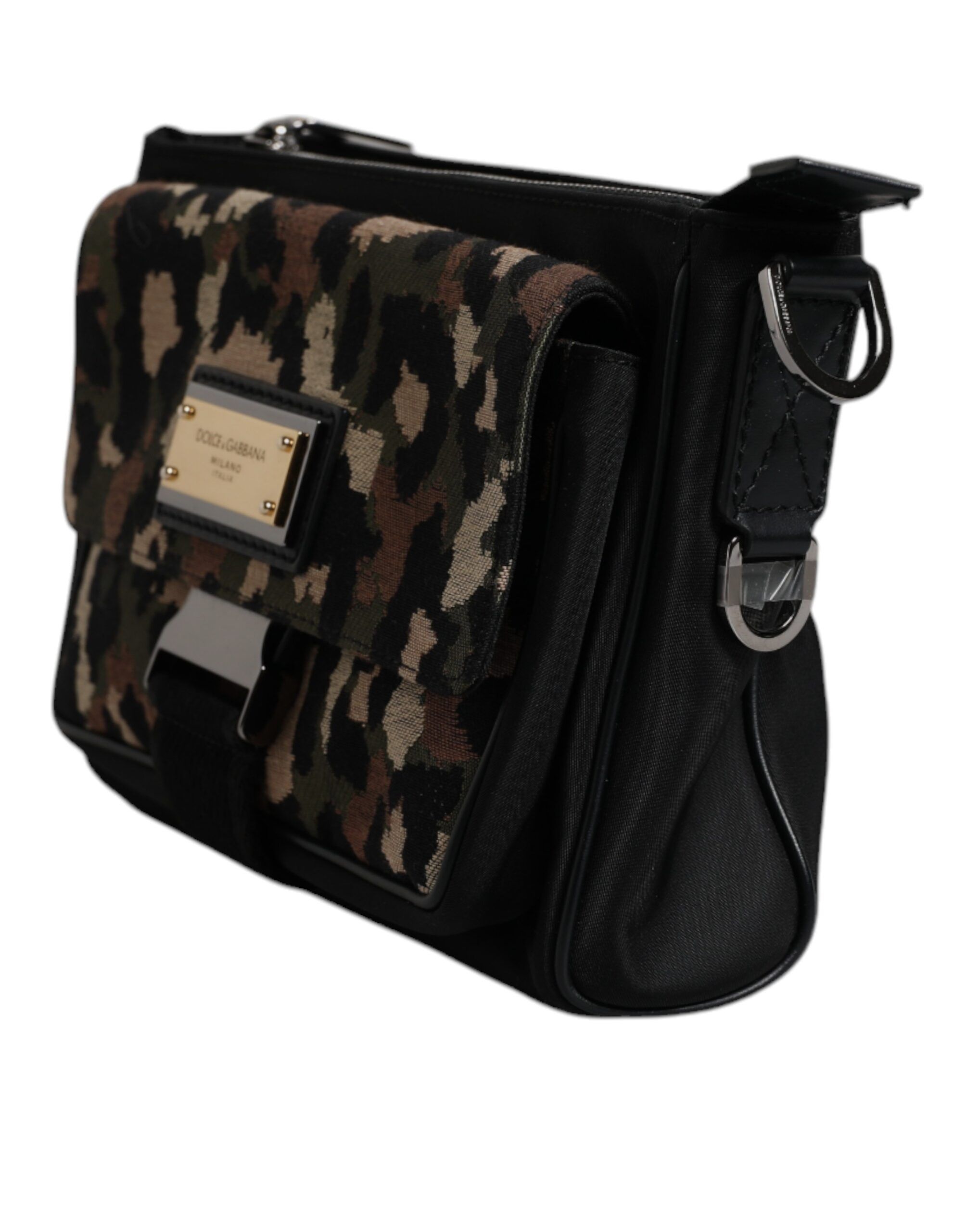 Leopard Jacquard Crossbody Men's Bag - Dolce & Gabbana - Modalova